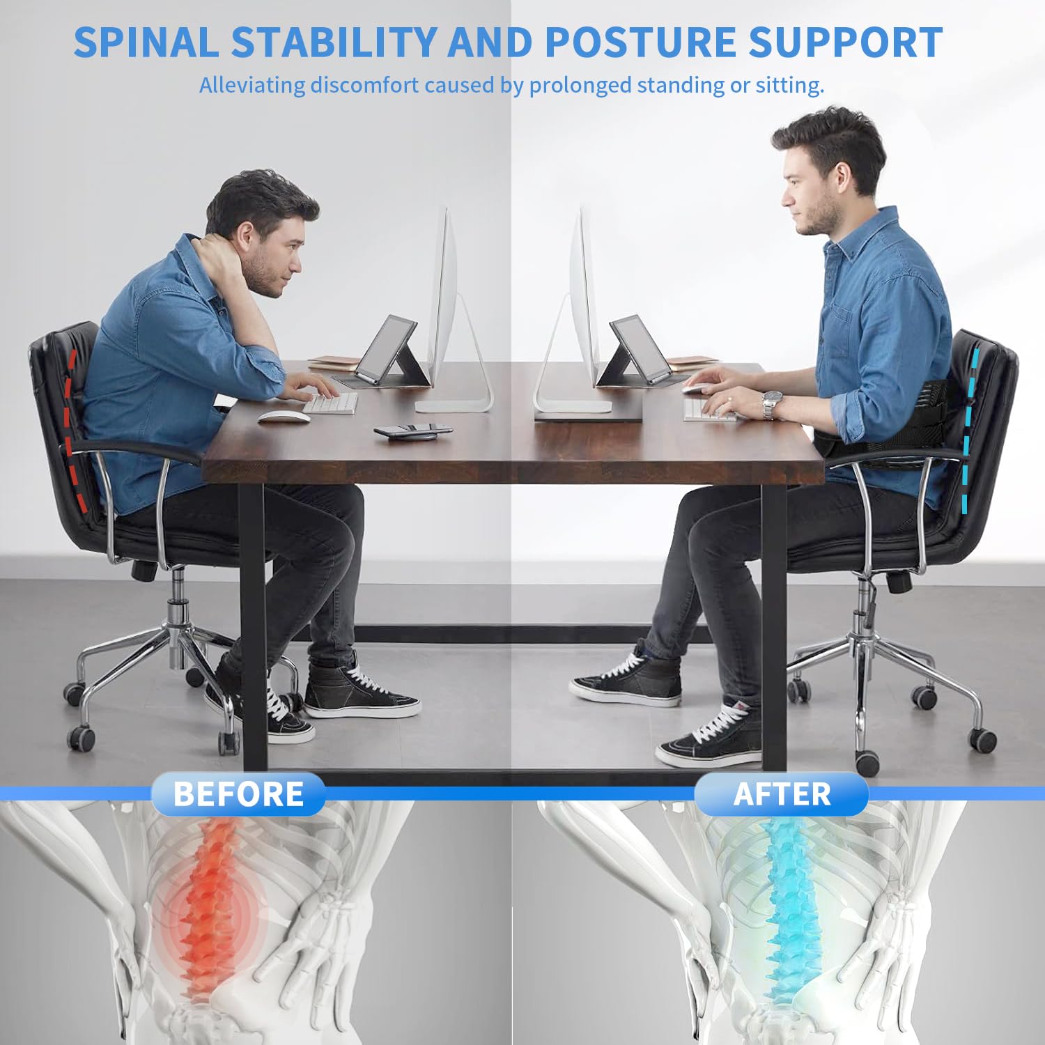 Thumbnail 3 de Cintura Lombare Poligono Fascia: supporto ortopedico regolabile per schiena e busto, premium comfort 6 cinghie