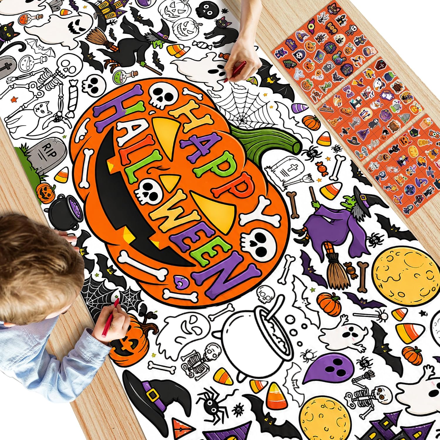Detalle de Halloween Coloring Poster 30 x 72 Inches