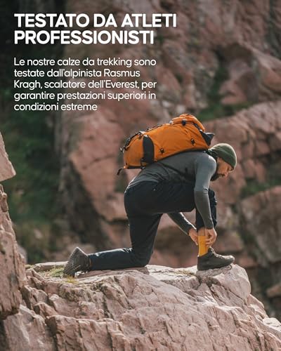 Detalle 2 de DANISH ENDURANCE Calze Trekking Leggere, 3 Paia Multicolore 39‑42