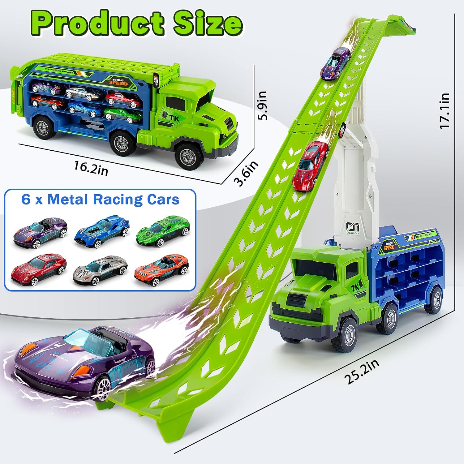 Thumbnail 6 de Kids Carrier Truck Race Set