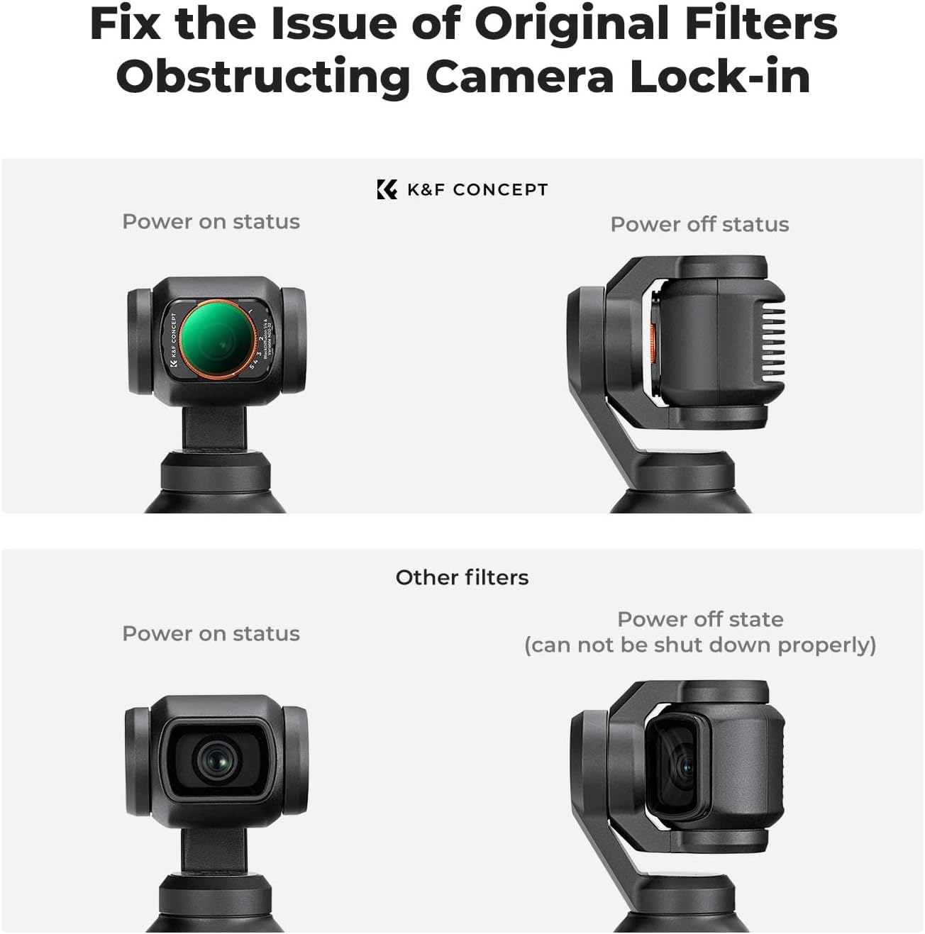Thumbnail 6 de K&F CONCEPT 2-in-1 ND + black mist magnetic filter for DJI Osmo Pocket 3 (Black-mist 1/4 & ND2-32)