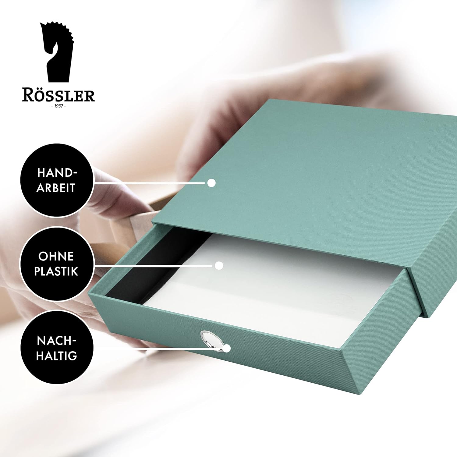 Thumbnail 4 de Rössler SOHO 1er Schubladenbox aus Papier – Schubladenbox 34 × 25 × 7 cm, Grün/Opal
