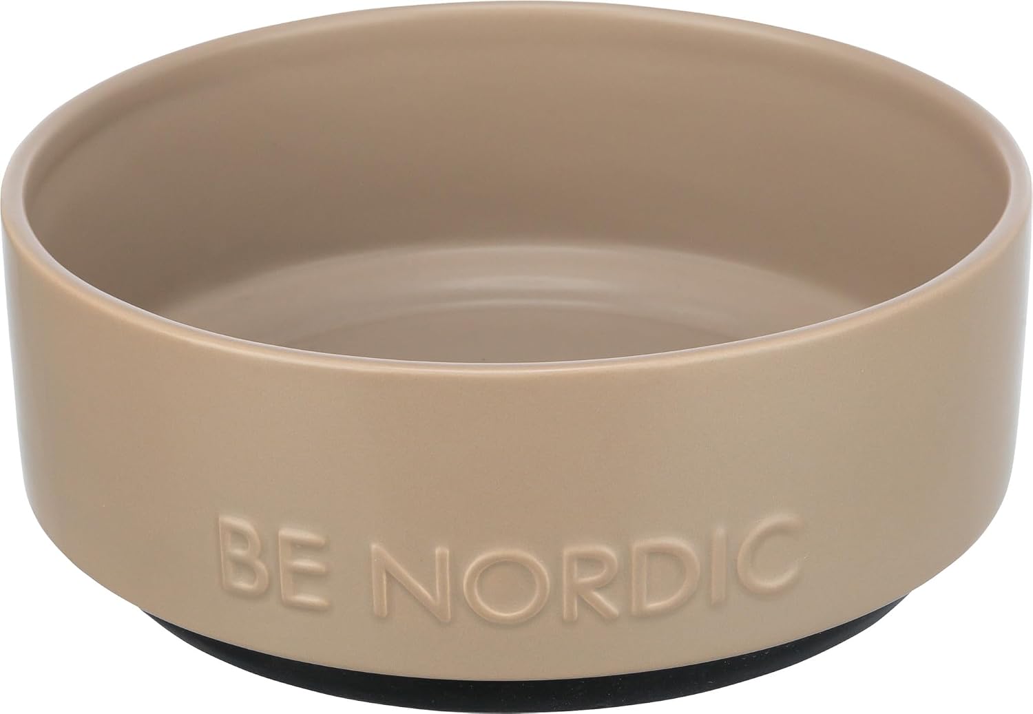 Detalle de TRIXIE BE Nordic 24527 keramisk hundskål, 1 200 ml, halkfri och mullvadsbrun
