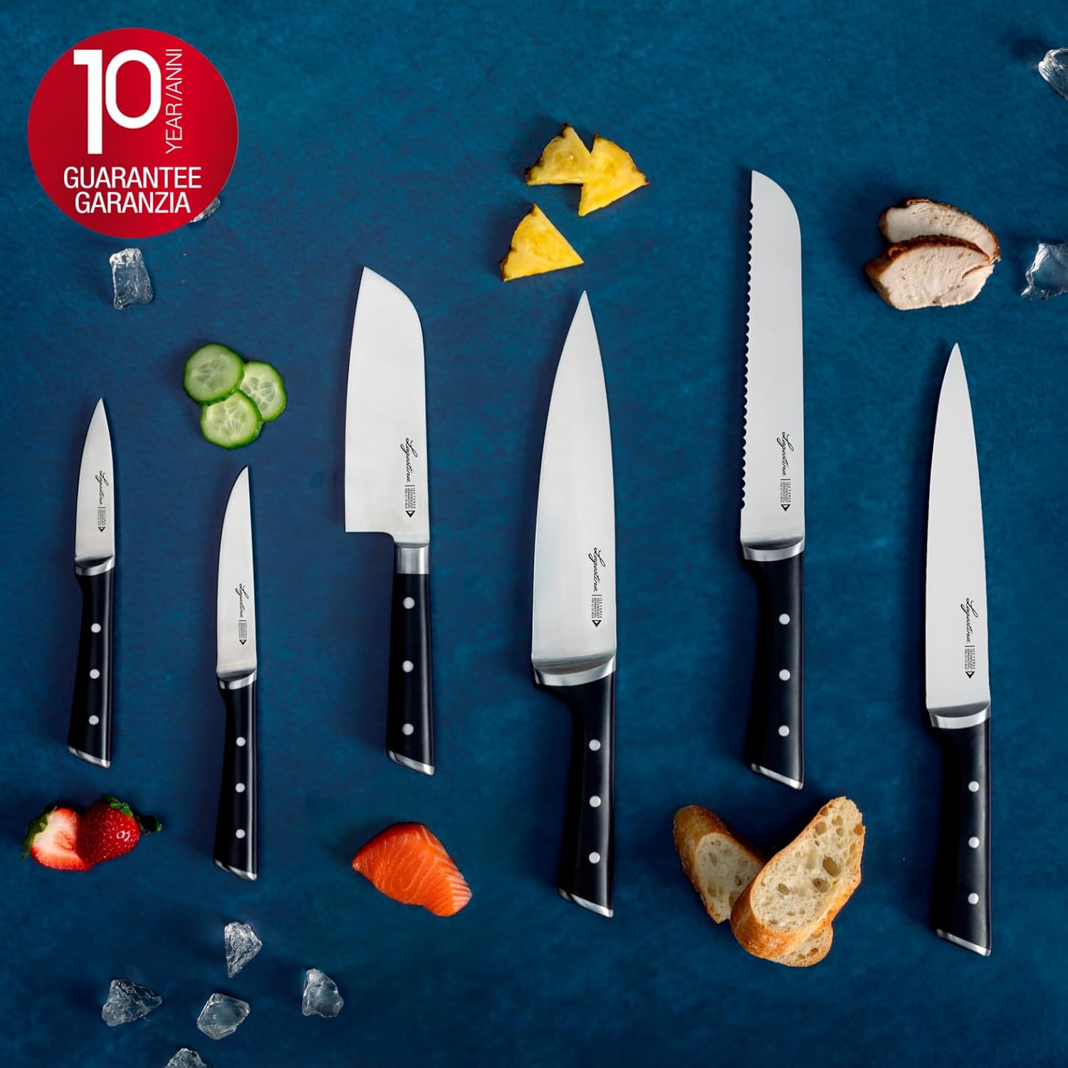 Thumbnail 6 de Lagostina Iceforce Set da Cucina con Ceppo in Legno e 5 Coltelli in Acciaio Inox