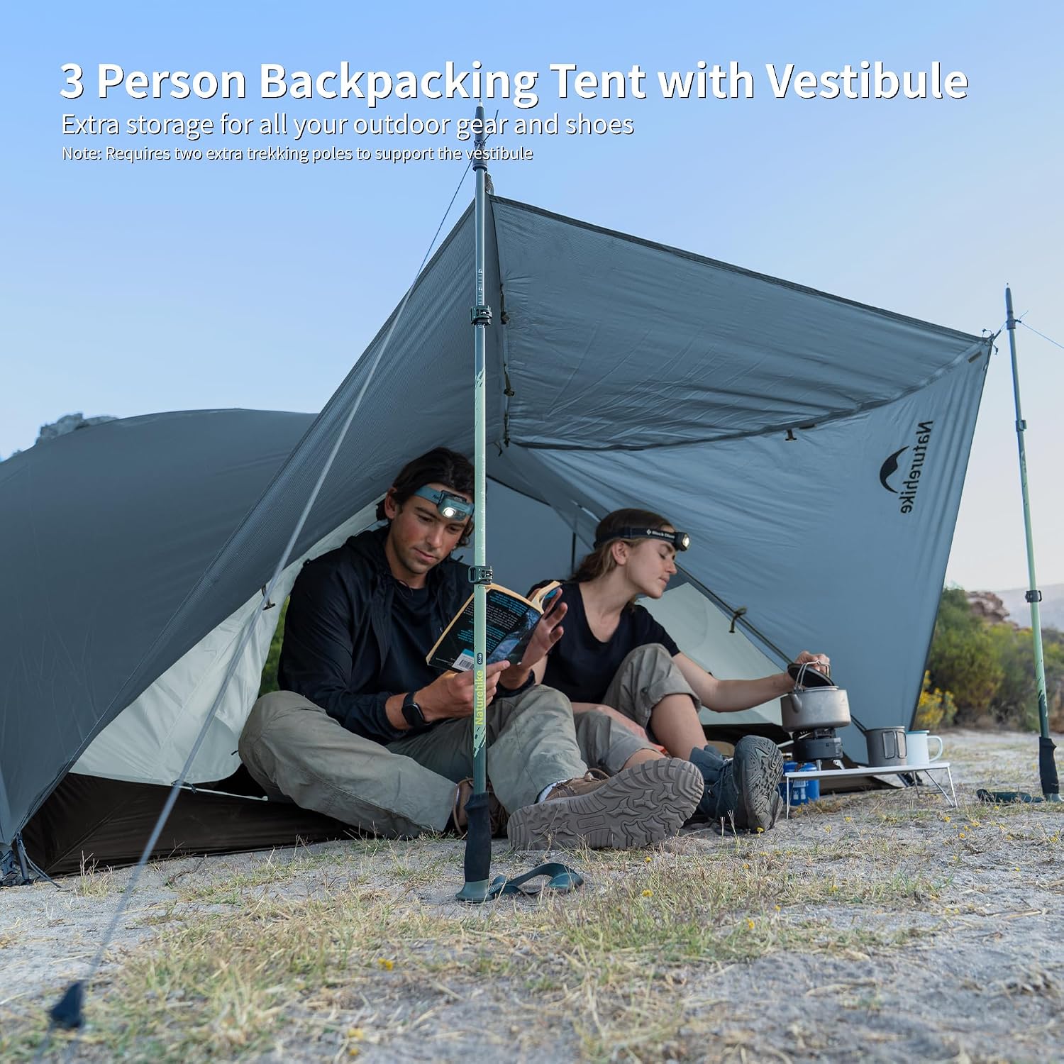 Thumbnail 1 de Naturehike Mongar Base koepeltent voor 2-3 personen, 3000 mm waterkolom, 2 deuren