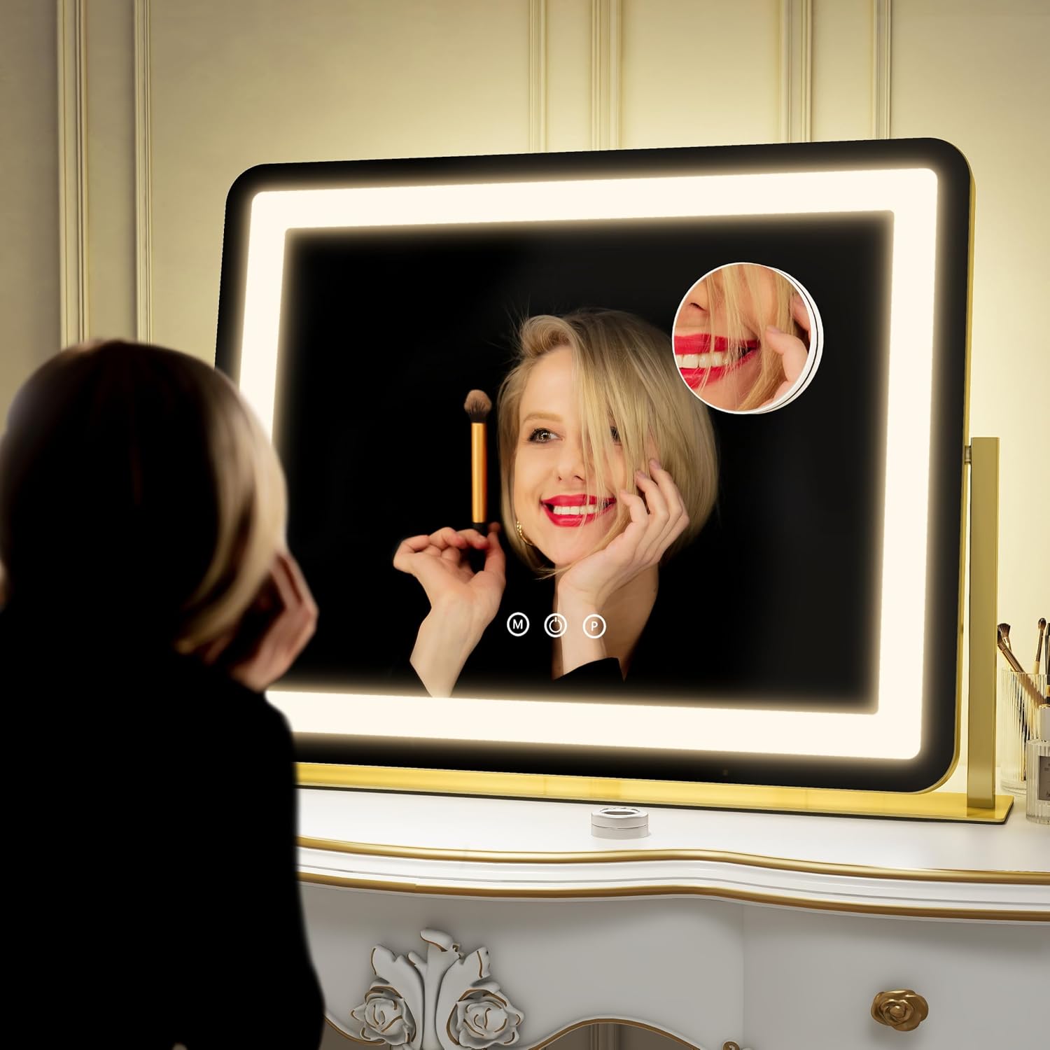 Thumbnail 6 de ROLOVE Gold Vanity Mirror 22"x17" LED vanity mirror 💄