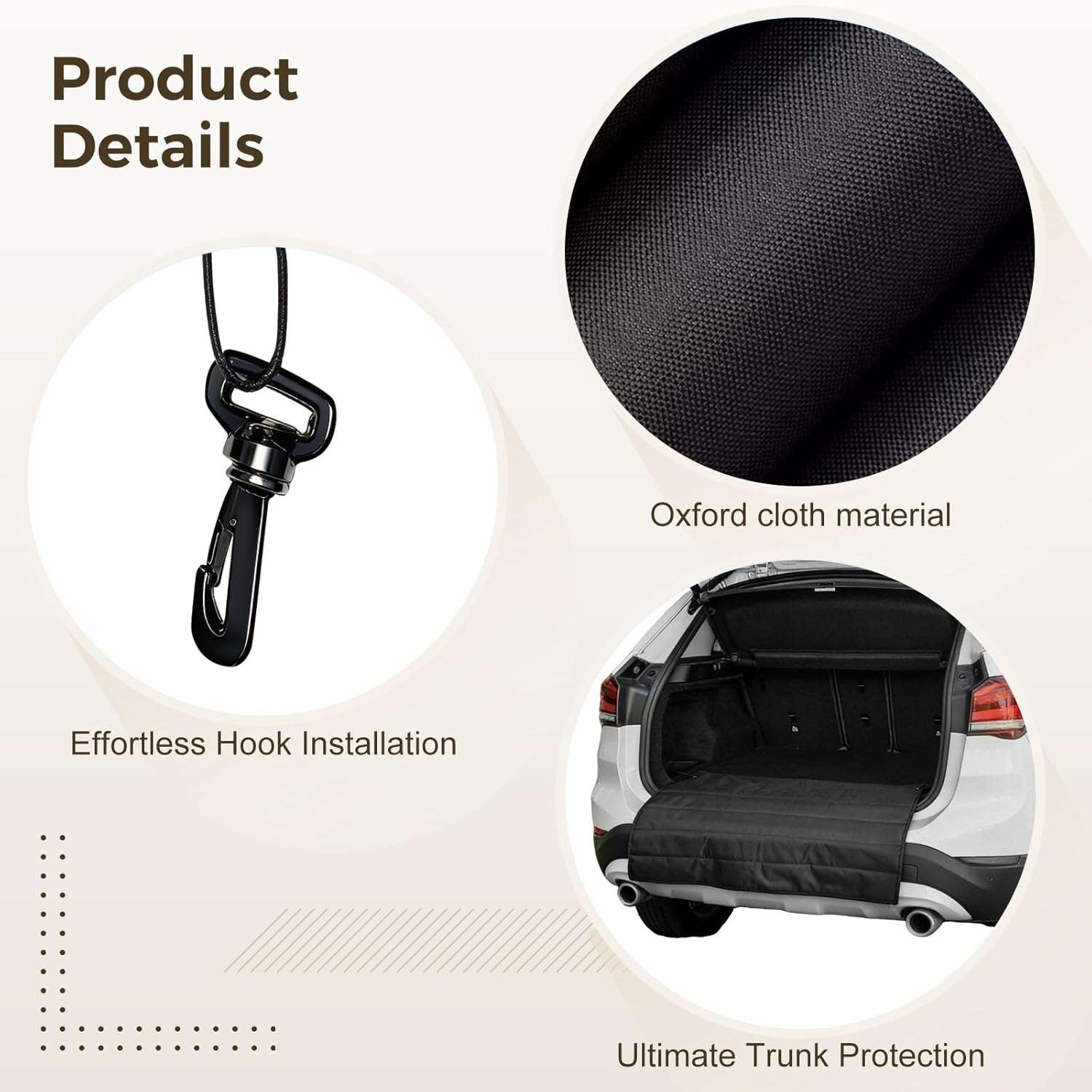 Thumbnail 2 de Itoyx Universal Car Trunk Mat (Oxford Cloth) 37.8 x 25.2 in for Boot Protection