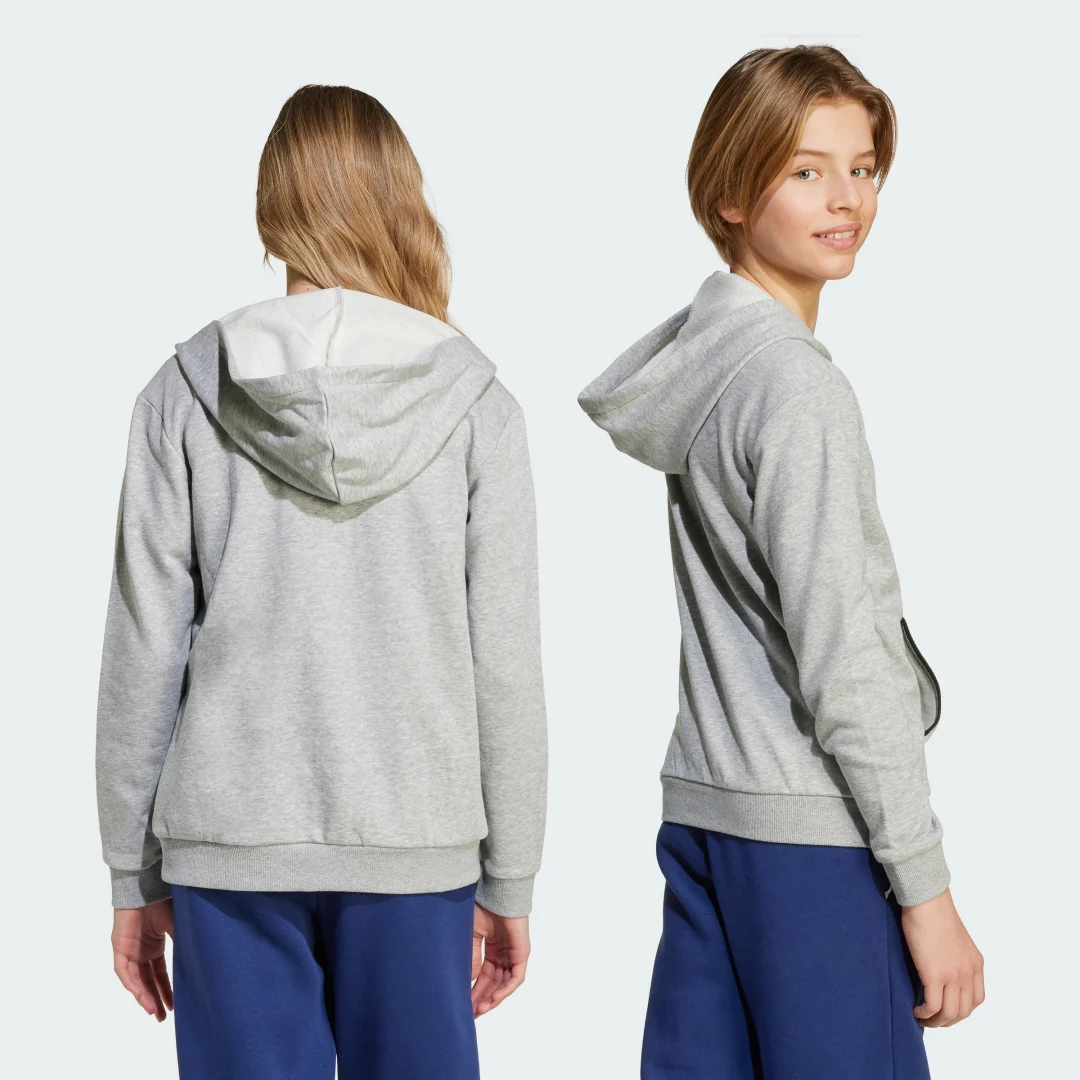 Thumbnail 3 de Chaqueta con capucha Adidas Seasonals Essentials gris: estética universitaria y comodidad diaria