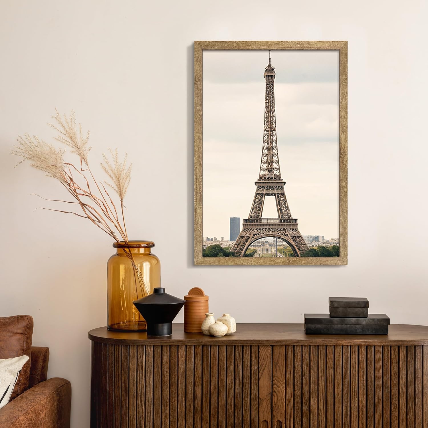 Detalle de Fisnish 24x36 Poster Frame Natural Woodgrain Brown