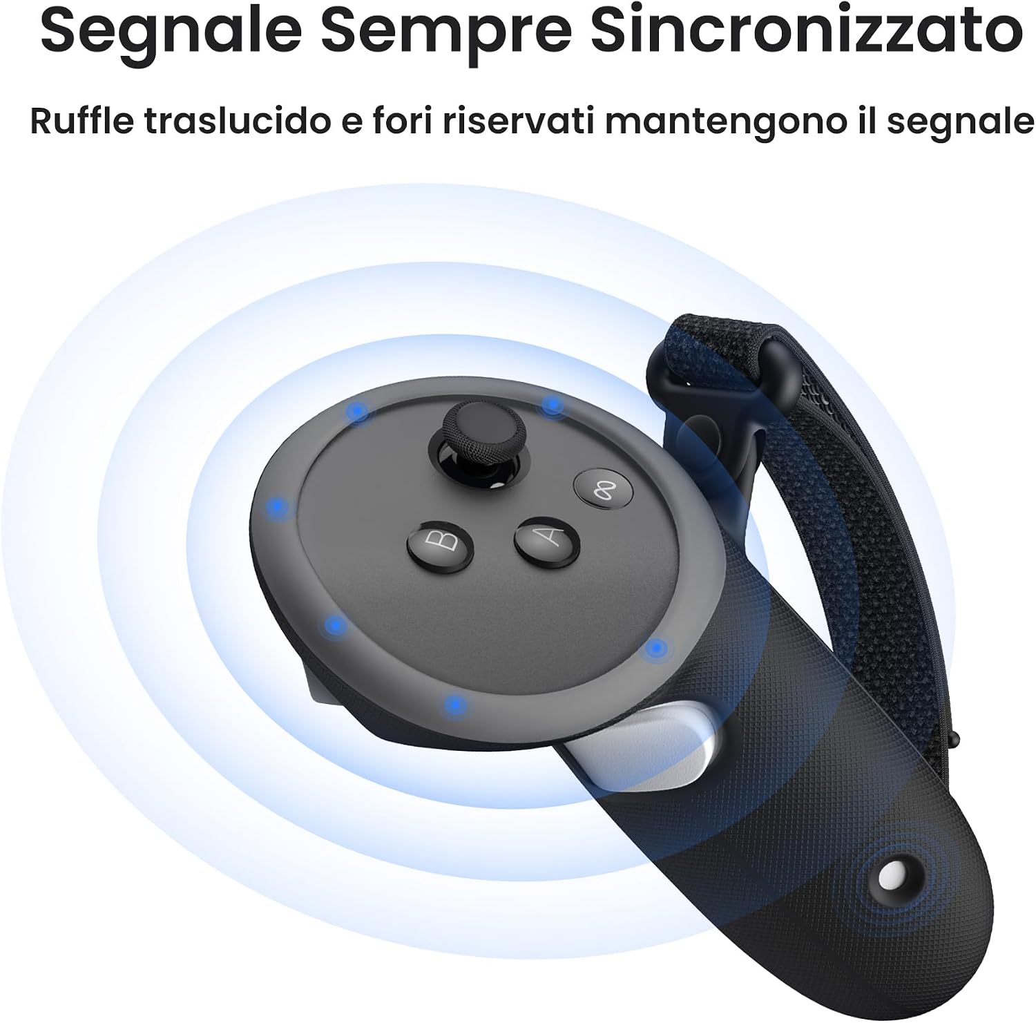 Detalle de KIWI design G4 Pro Impugnature per Controller compatibili con Meta Quest 3/3S – protezione, comfort e praticità