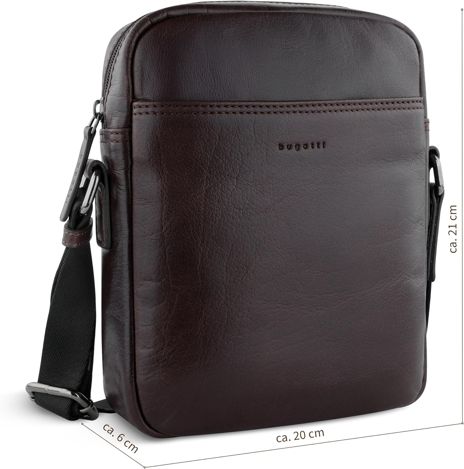 Thumbnail 1 de Bugatti Savona : set sac bandoulière en cuir de buffle + porte-monnaie avec protection RFID