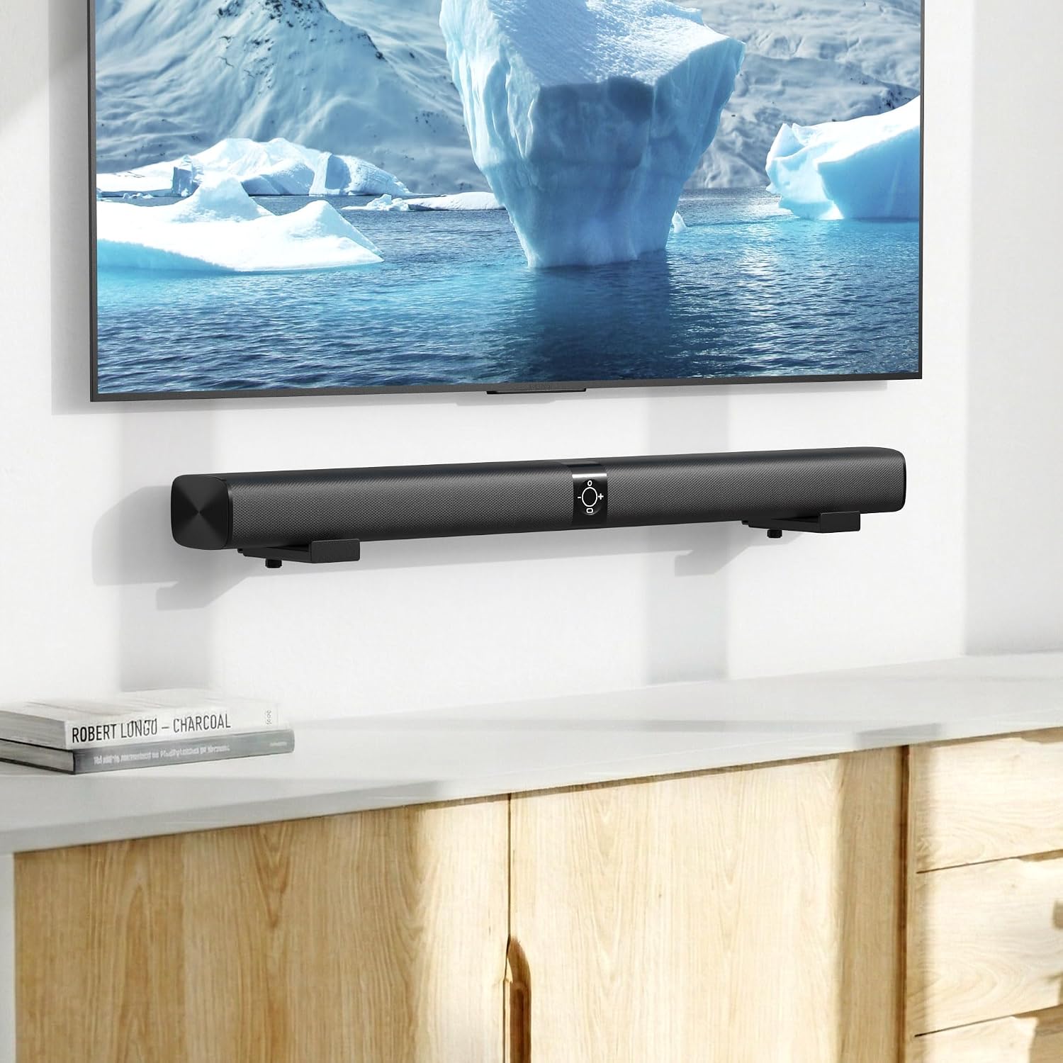 Detalle de PlusAcc Soundbar Wall Mount – Adjustable, Universal Fit for Most Soundbars