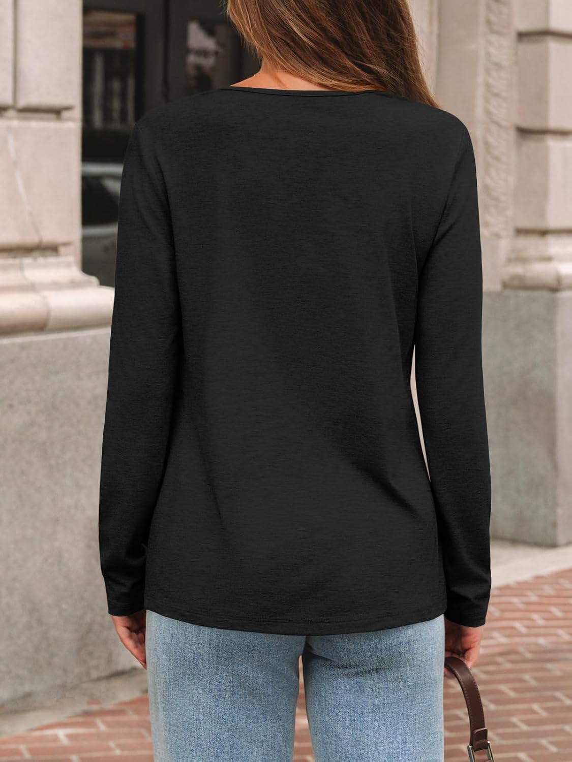 Thumbnail 4 de AUTOMET Long Sleeve V-Neck Casual Top
