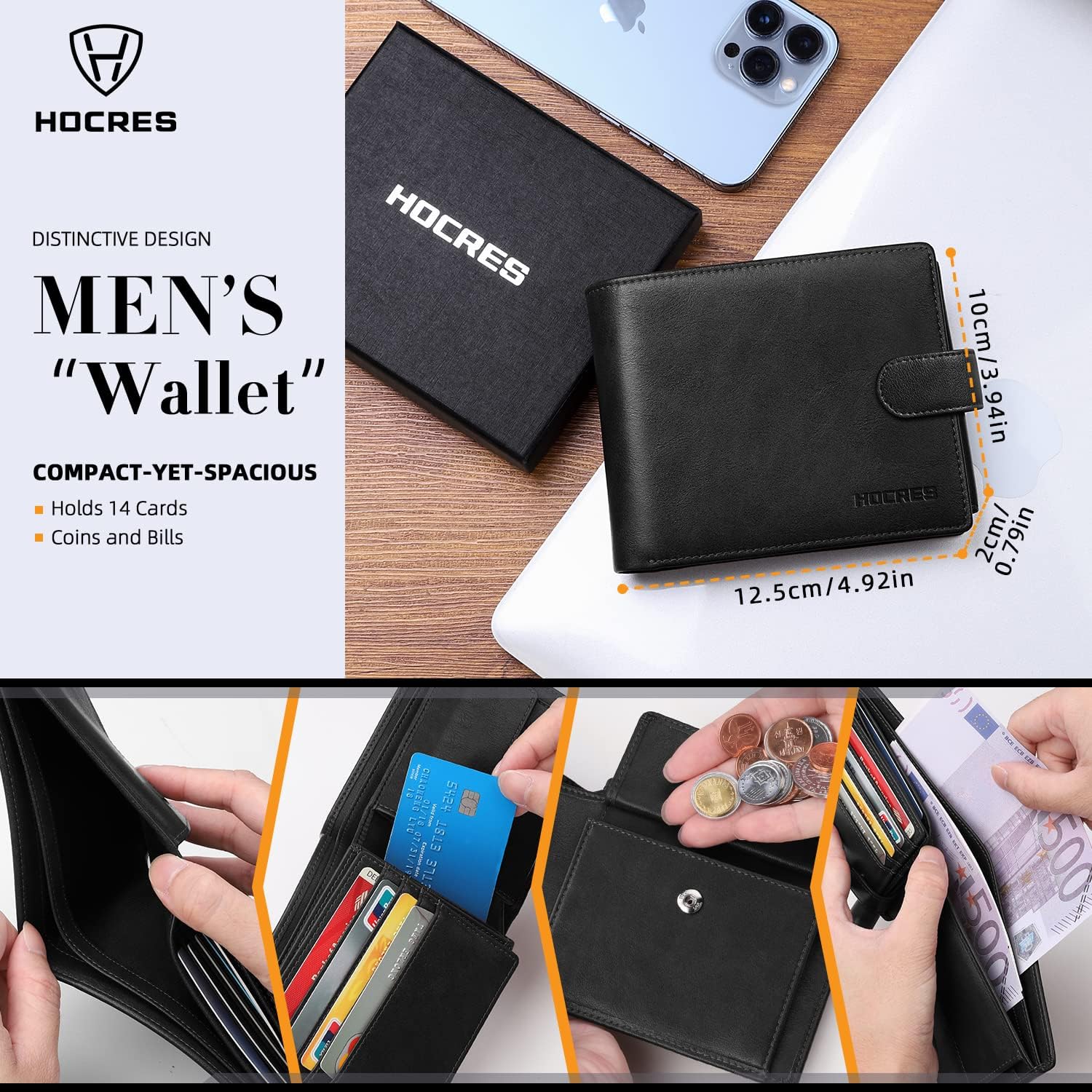 Detalle de HOCRES RFID wallet with 15 card slots