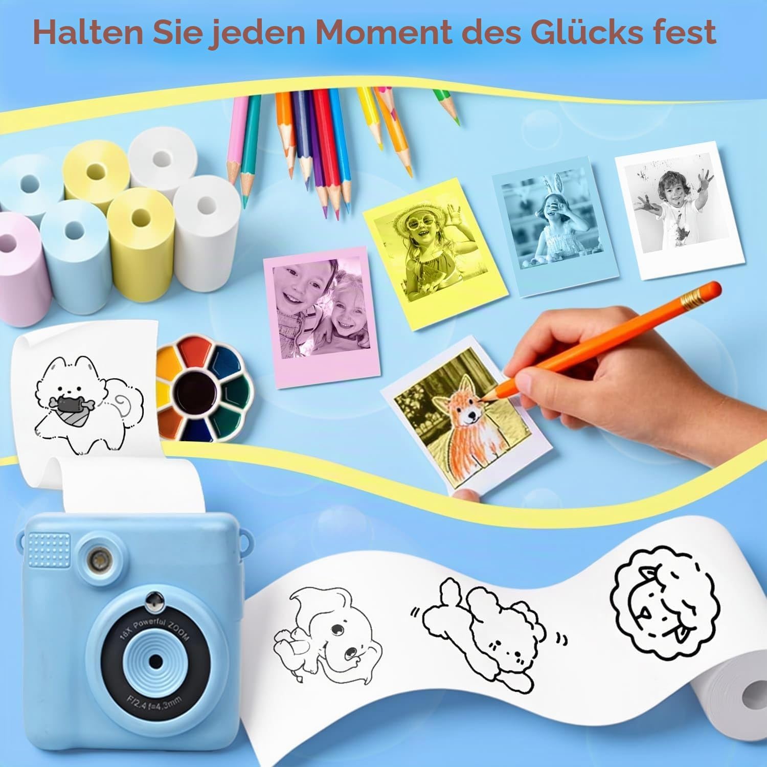 Thumbnail 4 de 18 Rollen Kinderkamera-Papierrolle 5,7x2,5 cm