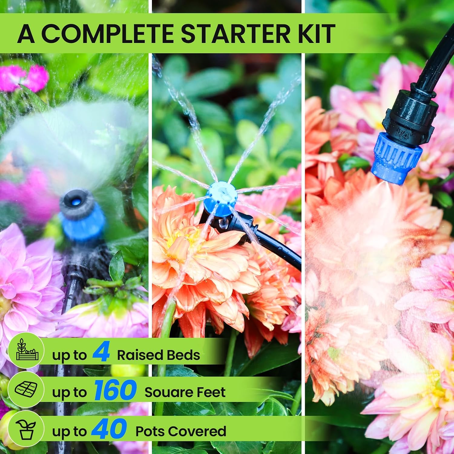 Detalle 2 de Bonviee Drip Irrigation System 247FT Kit