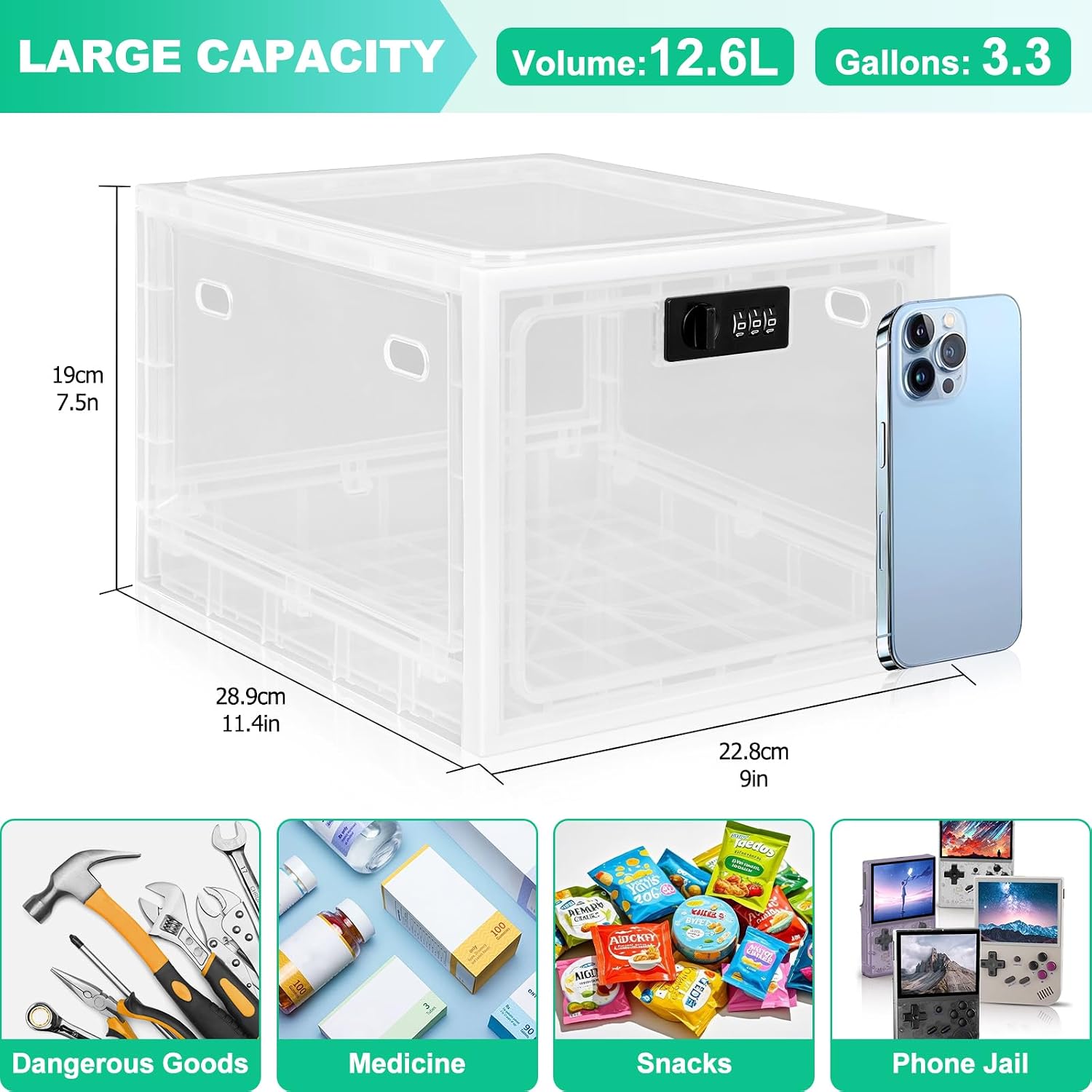Thumbnail 2 de chefeggukk Medicine Lock Box 12.6L