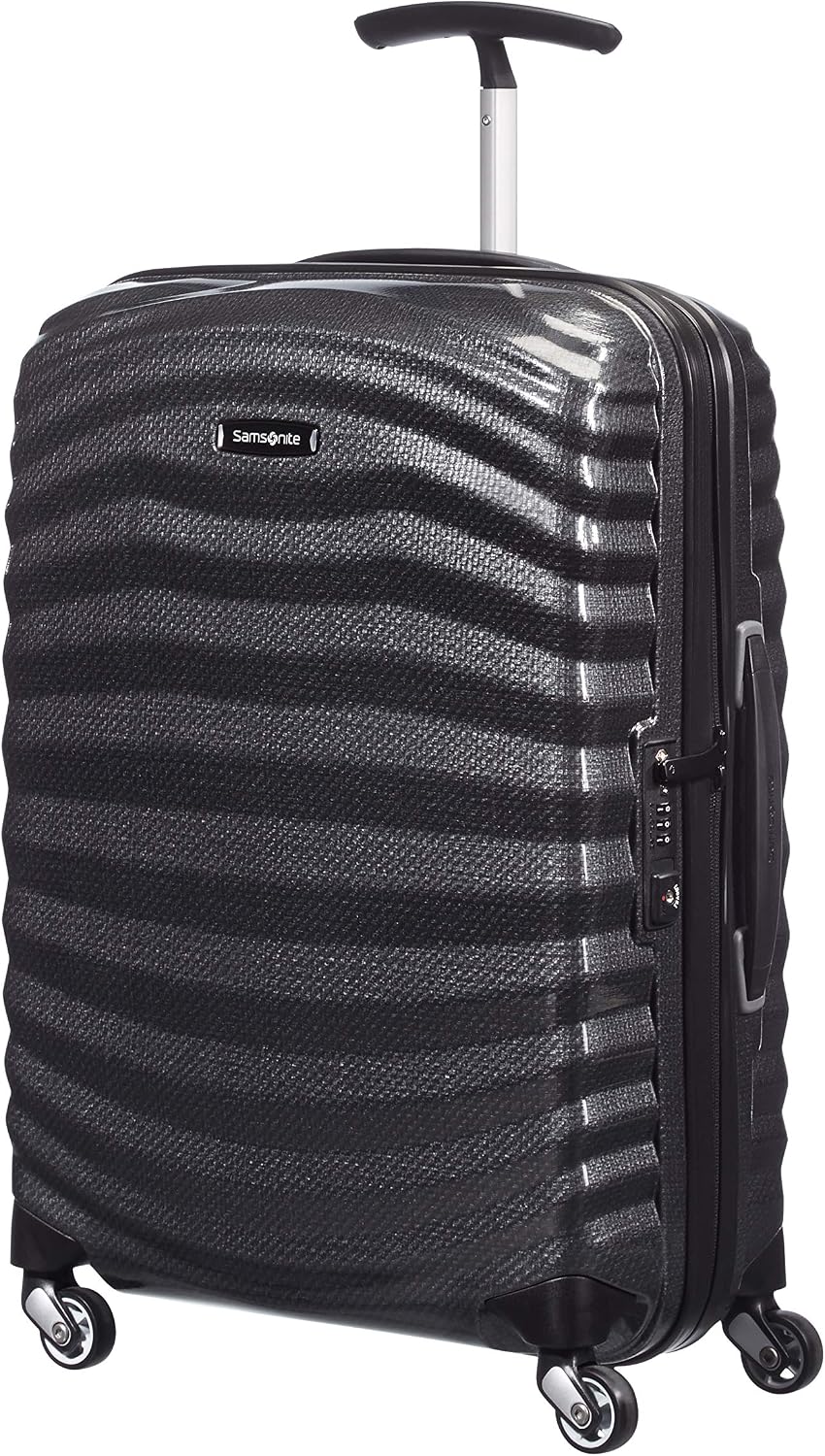Detalle de Samsonite Lite-Shock walizka kabinowa Spinner 55 cm, Curv, 36 l, czarna