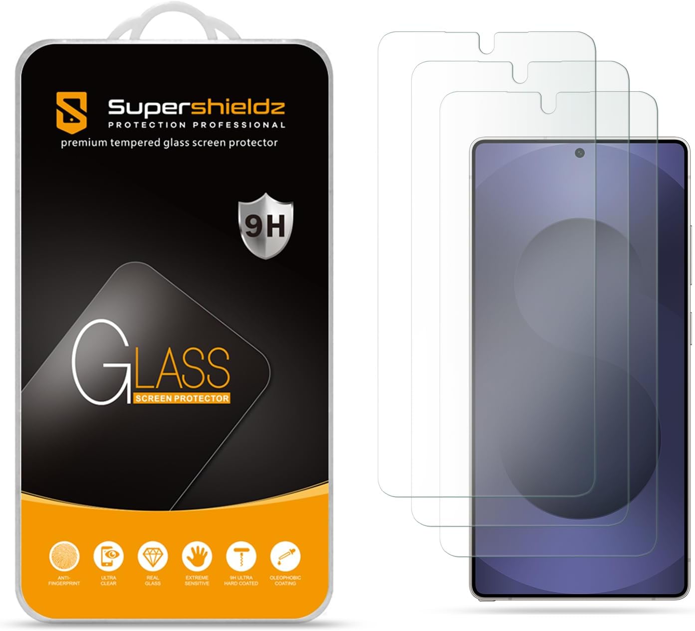 Thumbnail 5 de Supershieldz Galaxy S25 FE 3-Pack Tempered Glass