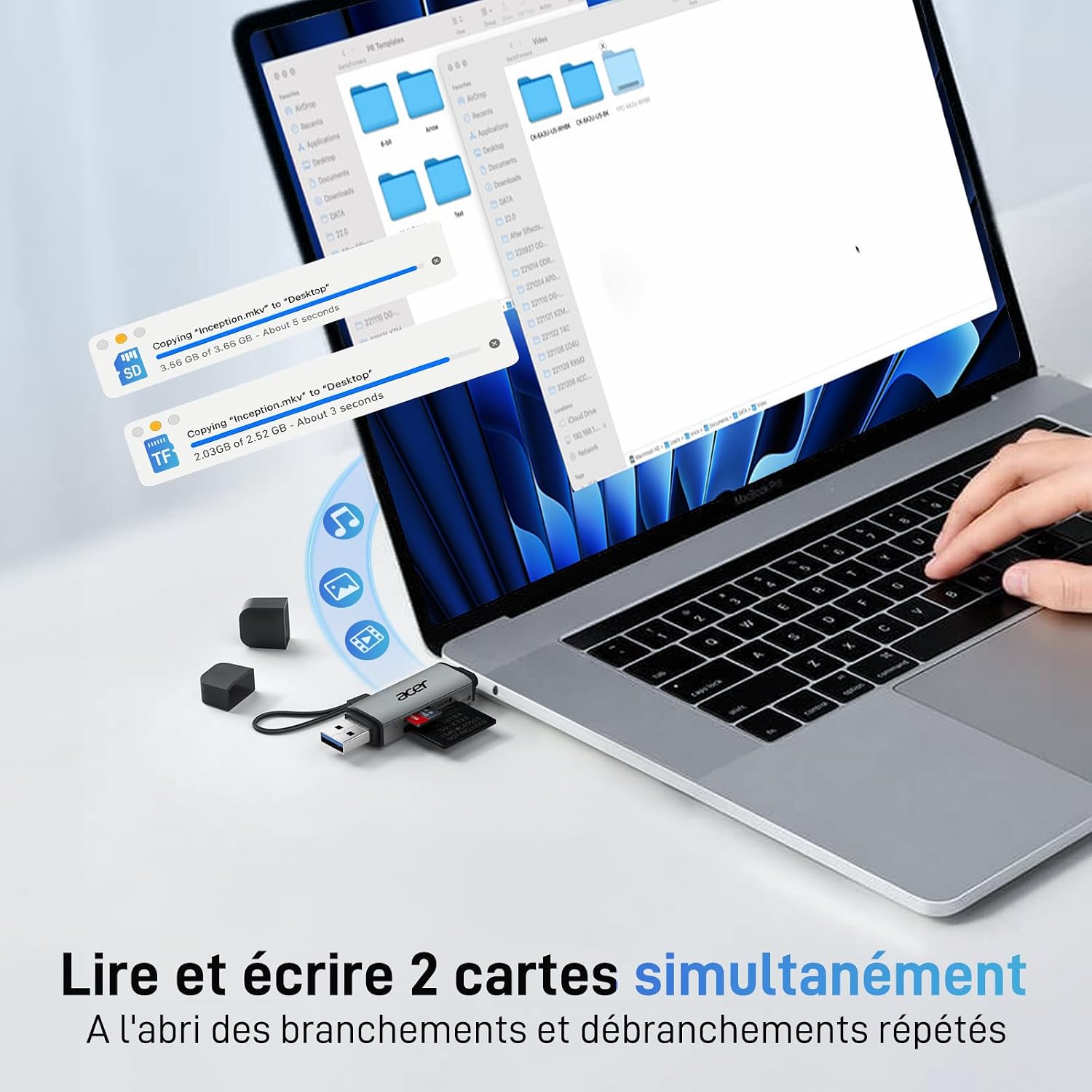 Thumbnail 2 de Acer Lecteur de carte SD 3.0 pour SD/Micro SD