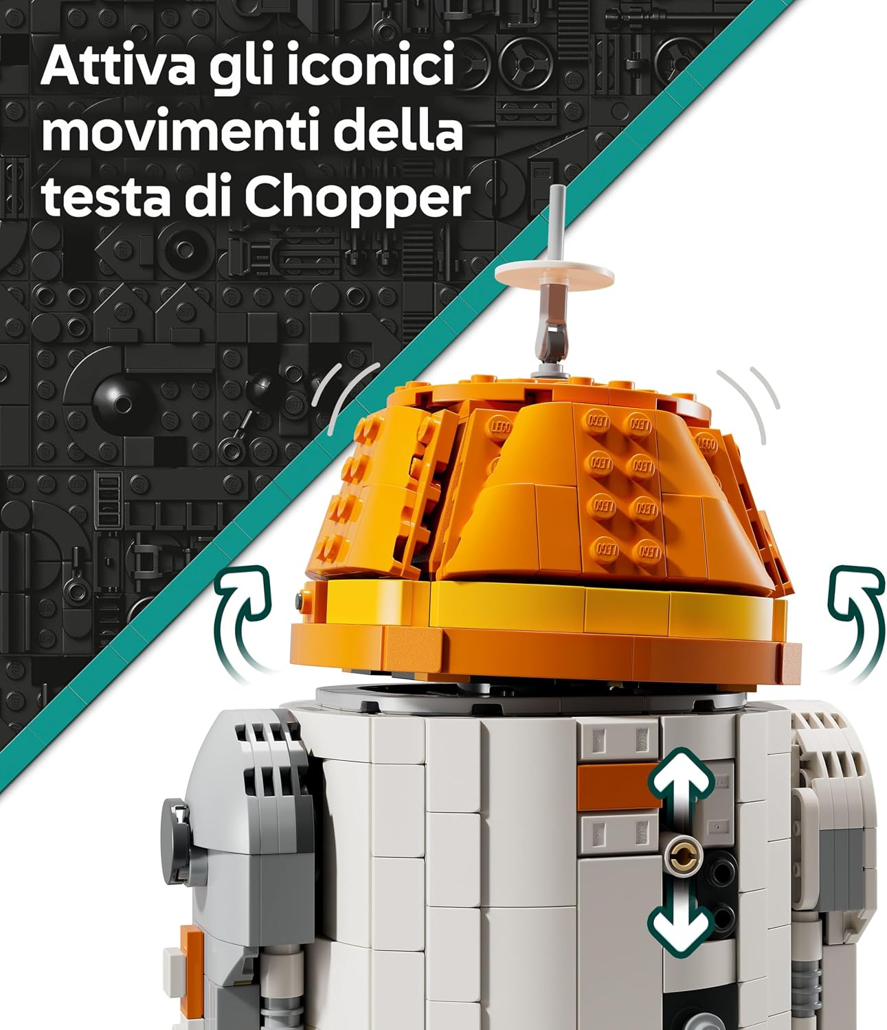 Thumbnail 3 de LEGO Star Wars 75416 Droide Astromeccanico Chopper (C1-10P) — un robot giocattolo da costruire per appassionati di Ahsoka