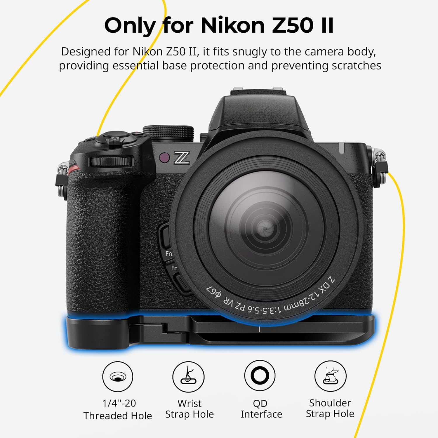 Detalle 2 de SmallRig plaque de base Z50 II pour Nikon Z50 II avec dégagement rapide Arca et interfaces 1/4”-20, QD