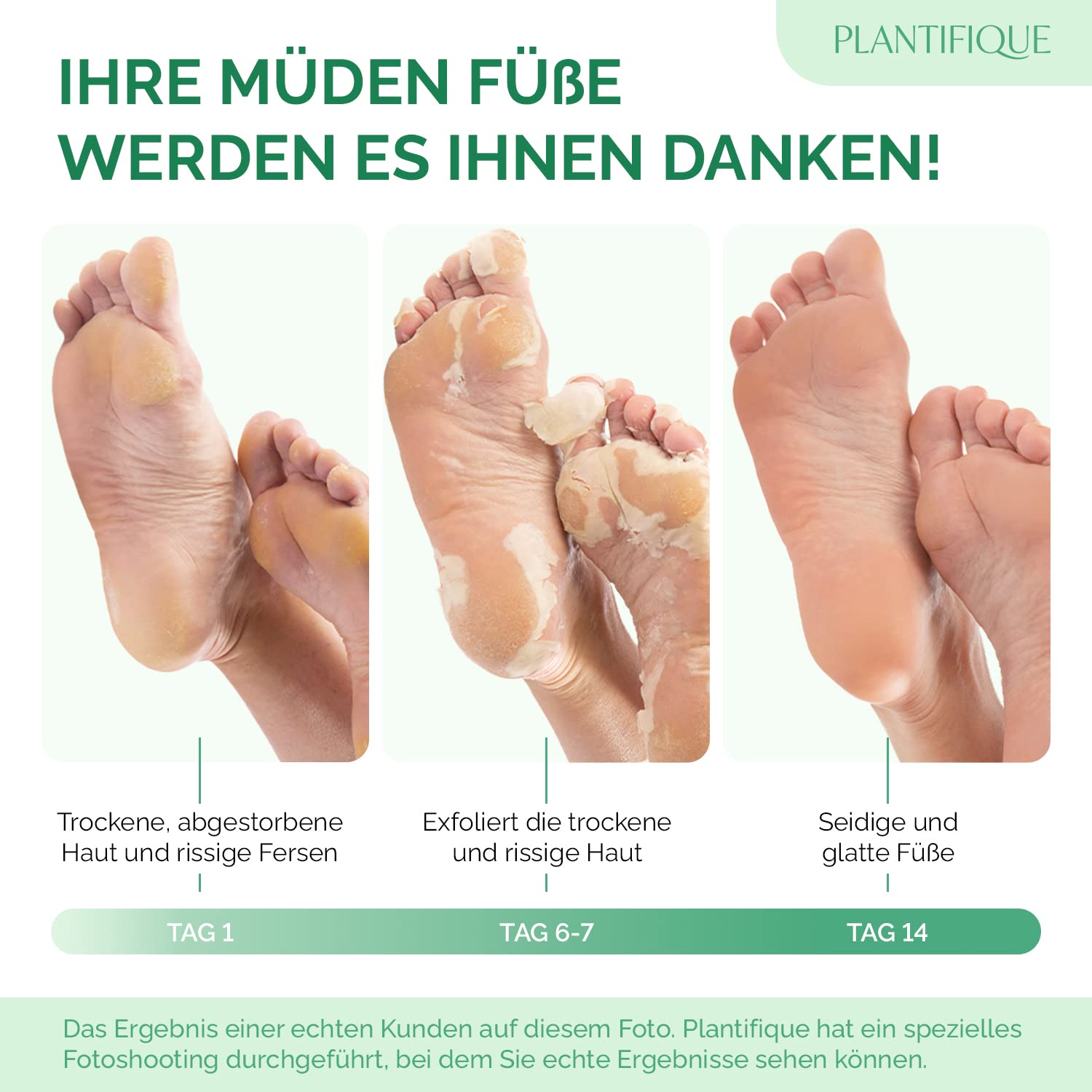 Detalle 2 de Plantifique Fußmaske 2‑Paare Fußpeeling Socken