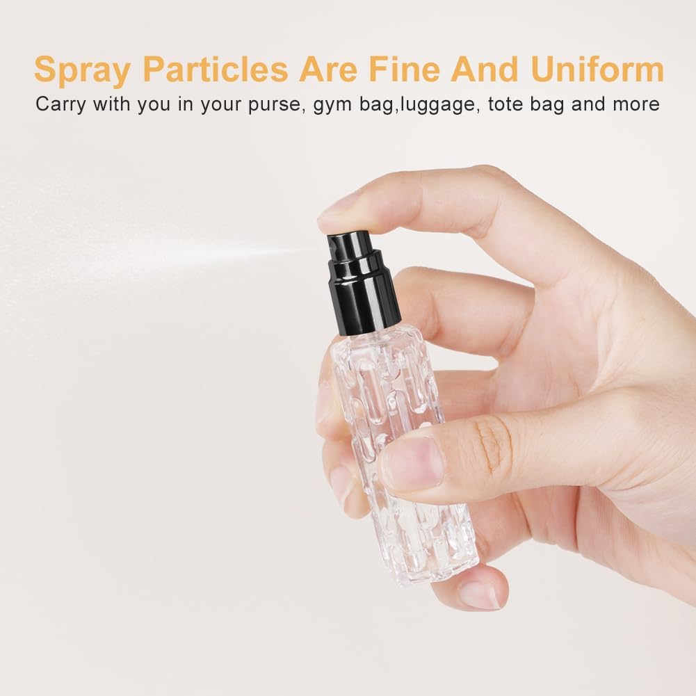 Detalle de LOPHE flacons de parfum vides rechargeables Nior – vaporisateur de voyage 4 x 10 ml, mini portable anti-fuites