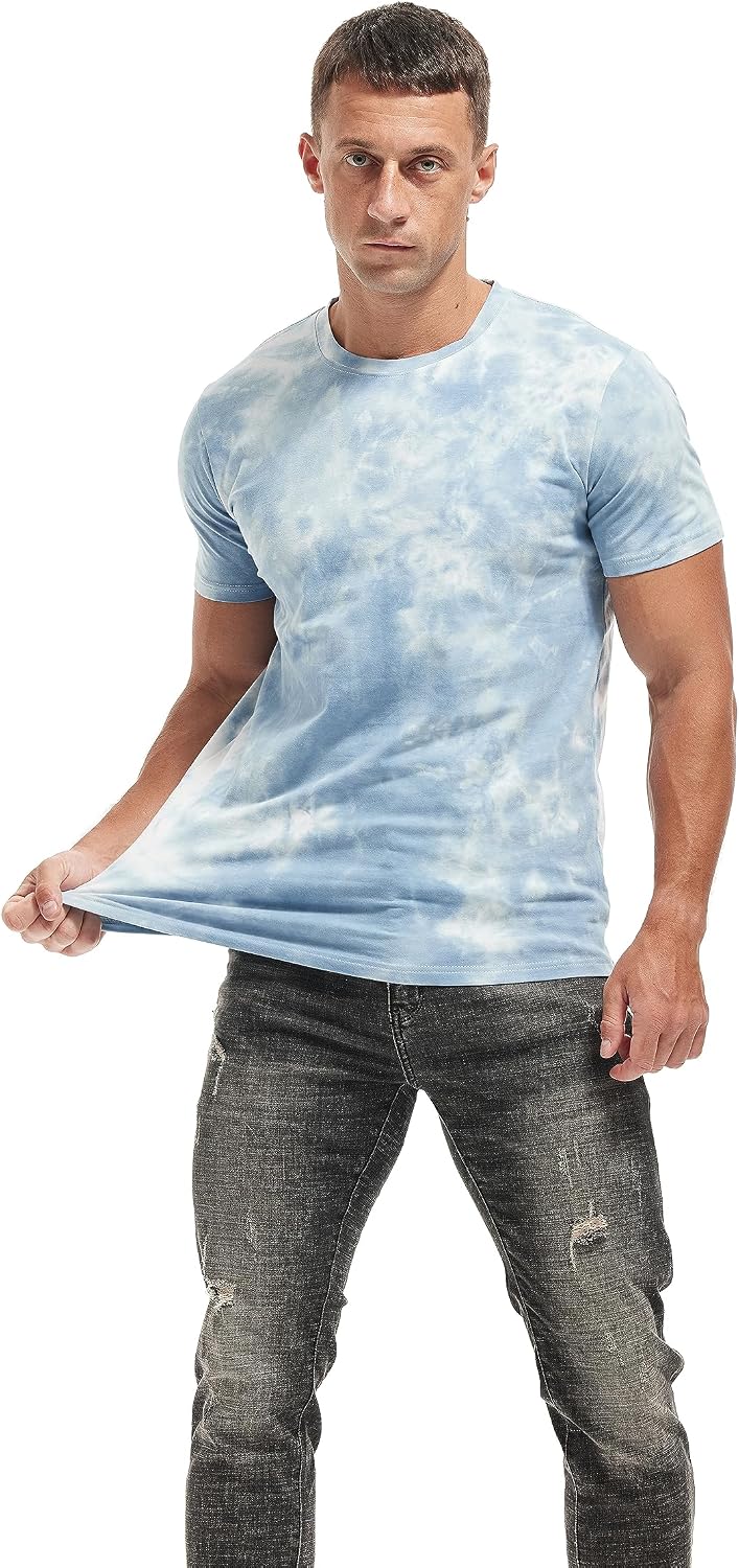 Detalle de RONOMO Herren T-Shirt 95% Baumwolle, 5% Spandex – hautfreundlich, Mikroelastik, UV-beständiger Kunstdruck