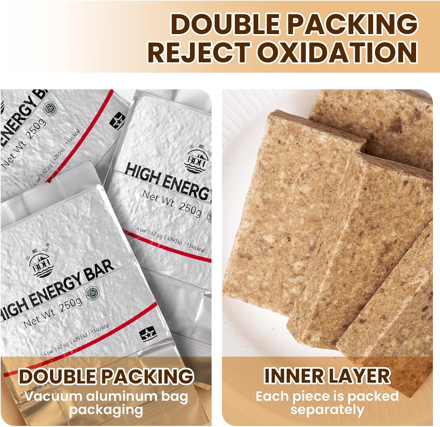 Detalle de Emergency Food Ration Bars 250g emergency food 🍽