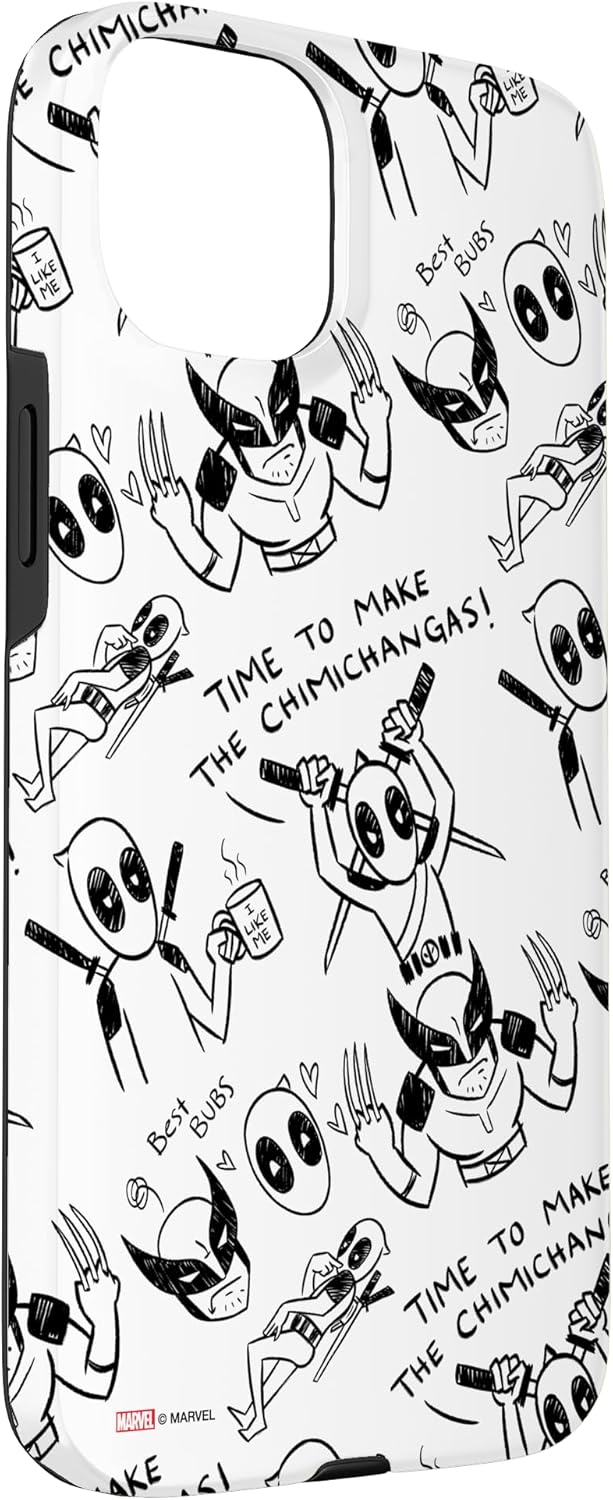Thumbnail 2 de Marvel Studios Deadpool & Wolverine Toony Doodles Coque pour iPhone 15 Plus