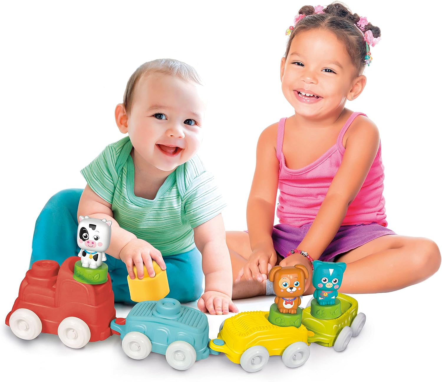 Detalle 1 de Clementoni Clemmy-Soft Animals Train: trenino morbido per la prima infanzia