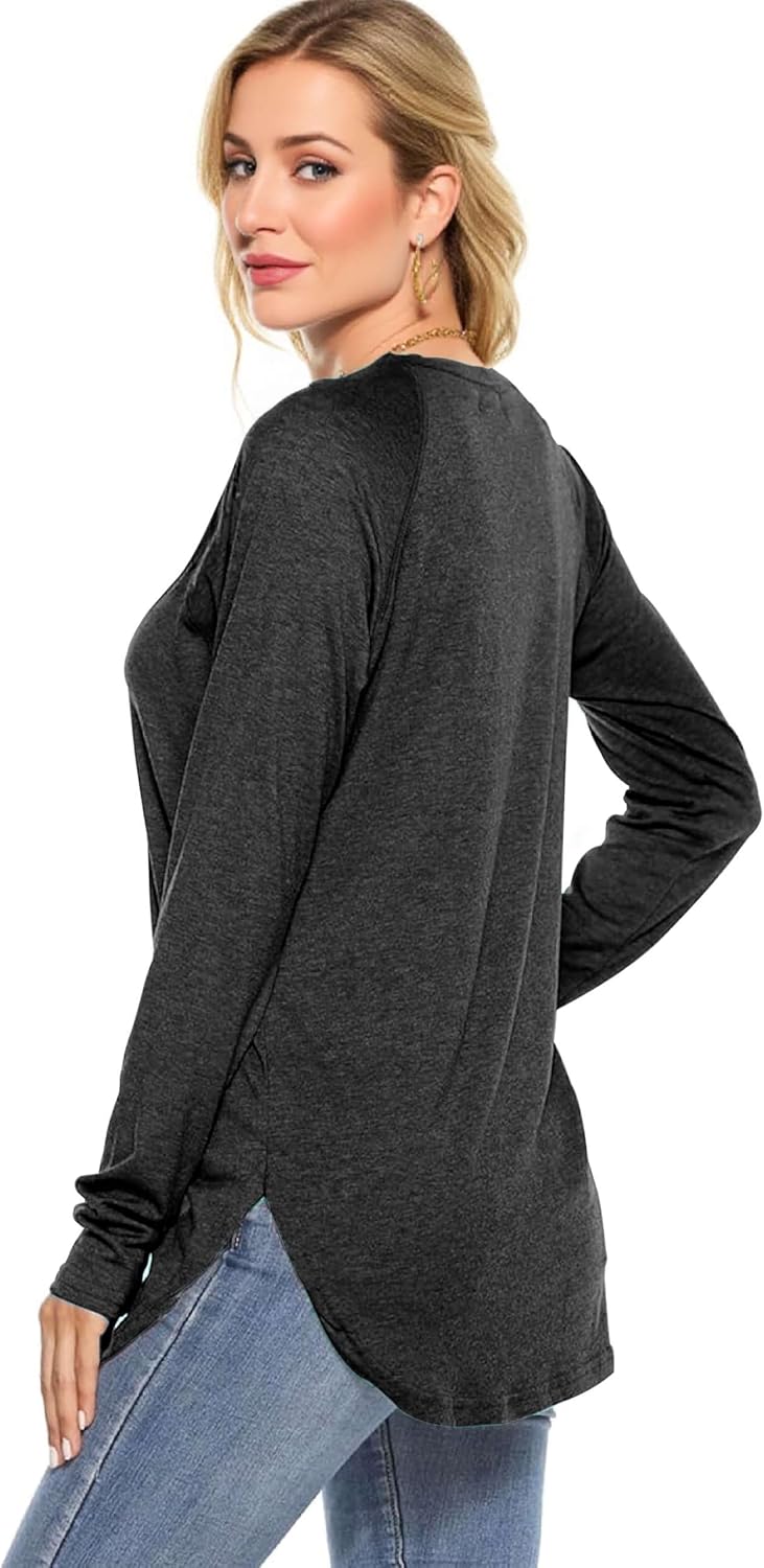 Thumbnail 2 de Teesho Damen Longshirt Langarm Elegant — hochwertiges Baumwollshirt mit Elasthan