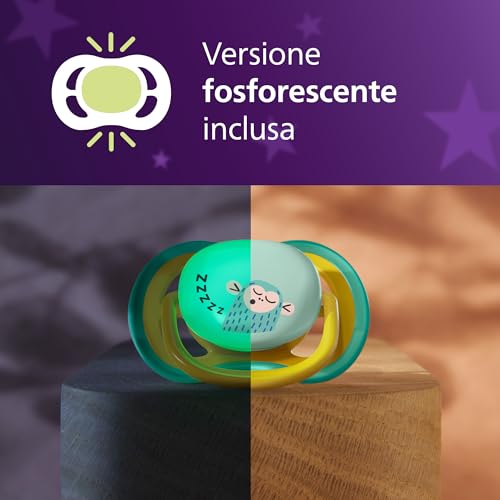 Detalle de Philips Avent Ultra Air Day & Night Ciuccio 18m+ – Design ortodontico, confezione 4 (SCF349/56)