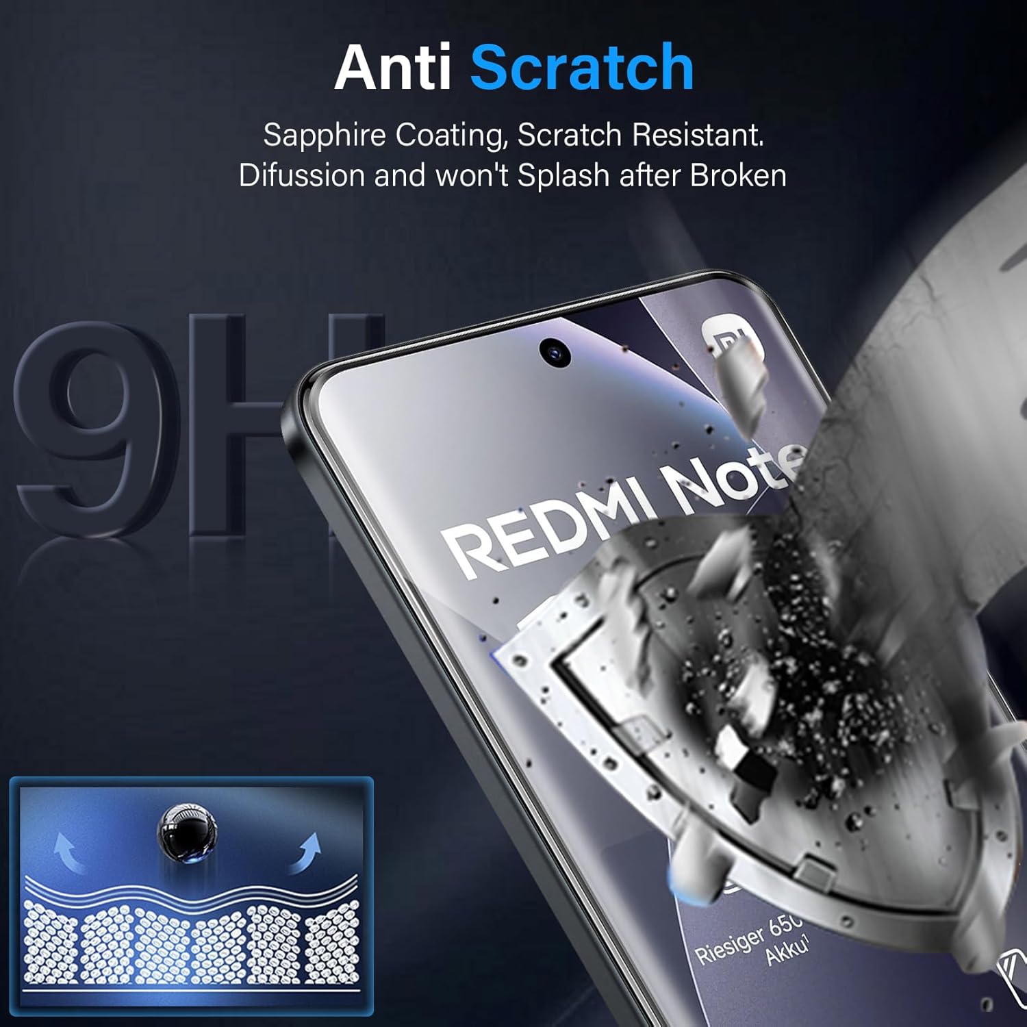 Thumbnail 2 de QULLOO Panzerglas für Xiaomi Redmi Note 15 Pro 4G – 2x Panzerfolie + 2x Kameraschutzfolie inkl. Installationswerkzeuge