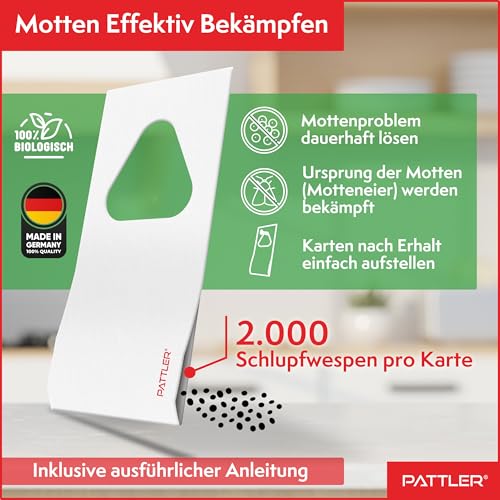 Detalle 2 de PATTLER Schlupfwespen gegen Lebensmittelmotten – 6 Karten à 1 Lieferung