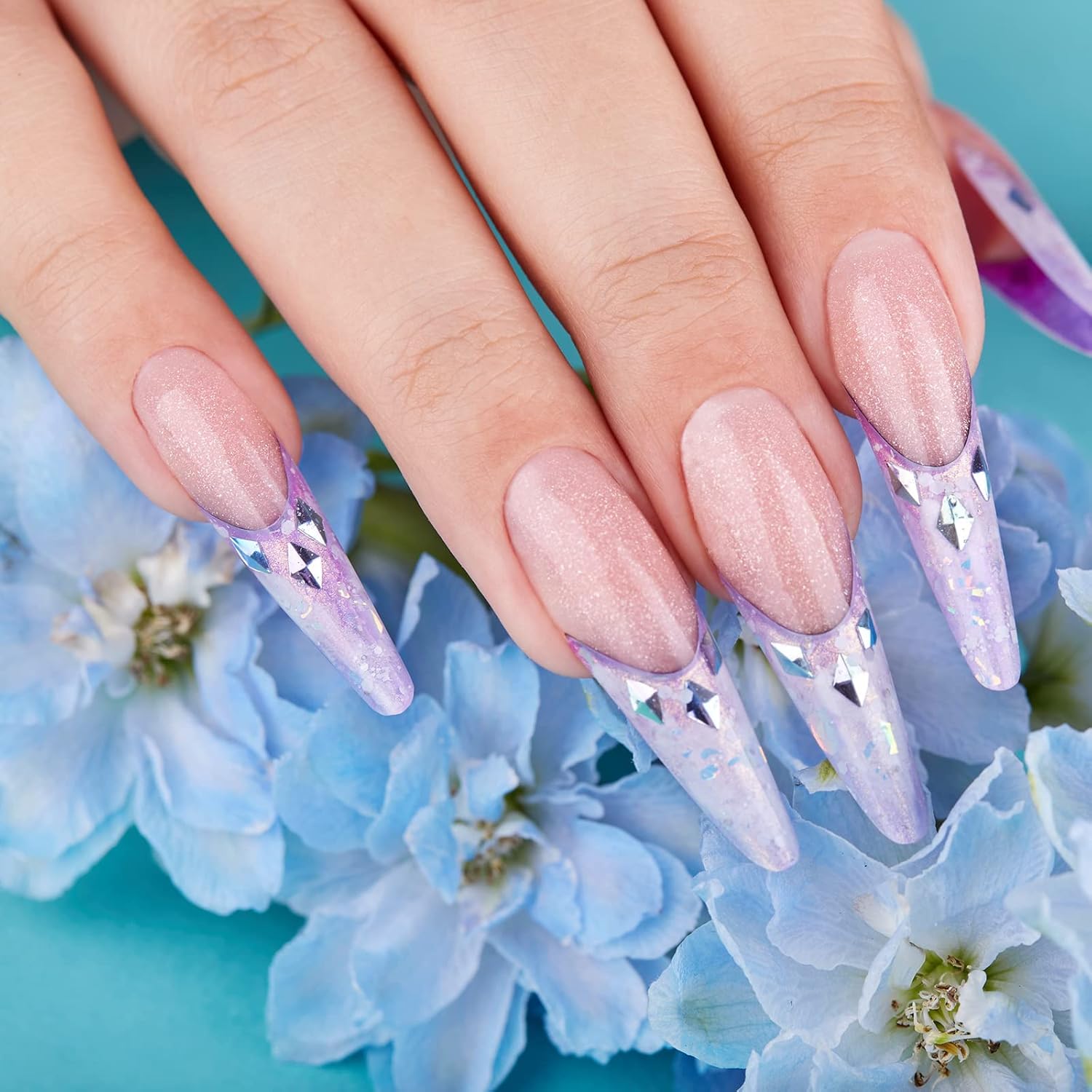 Thumbnail 6 de 500 uñas postizas acrílicas Transparente estuche