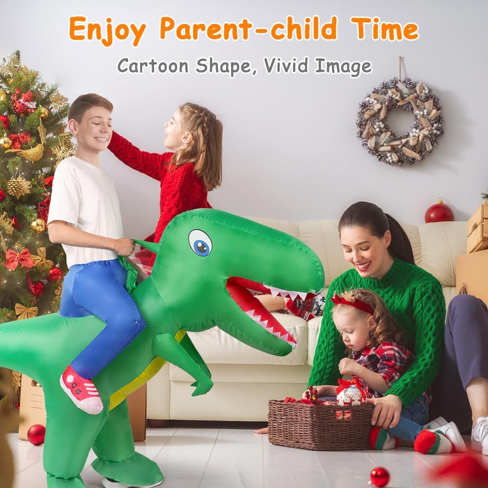 Thumbnail 6 de AOOWU Dinosaur Costume: Deluxe Inflatable T-Rex for Kids