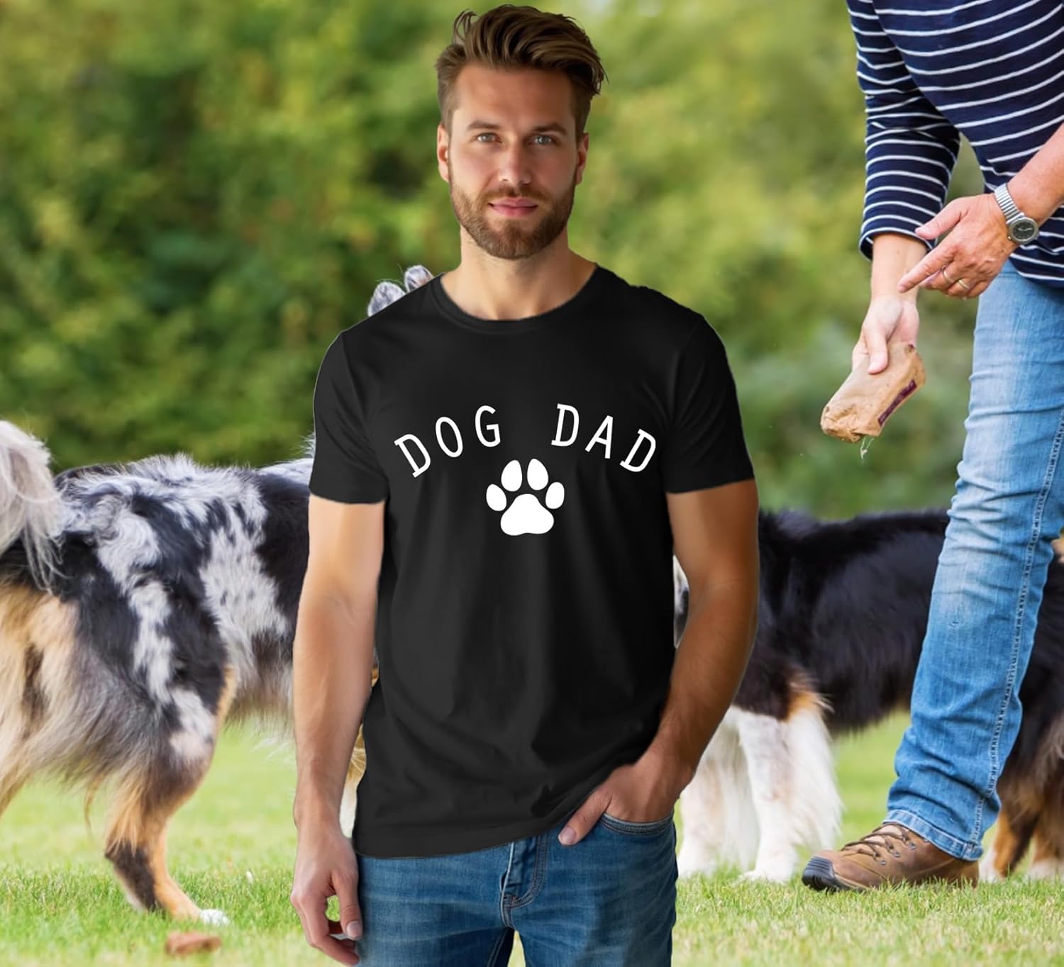 Thumbnail 3 de Qskall Dog Dad T Shirt Tee