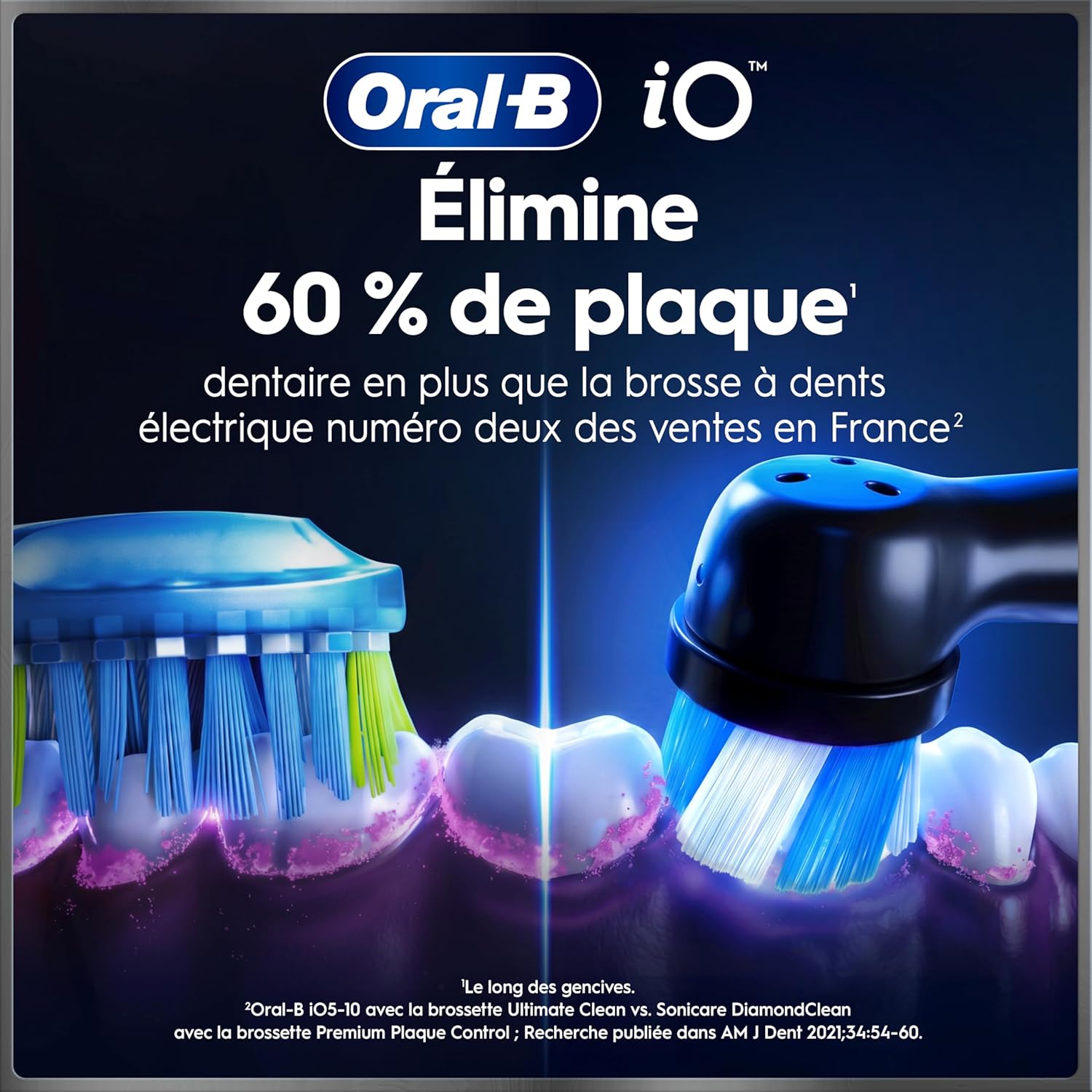 Thumbnail 6 de Oral-B iO 10 brosse à dents électrique intelligente noire – 7 modes, capteur de pression et iO Sense