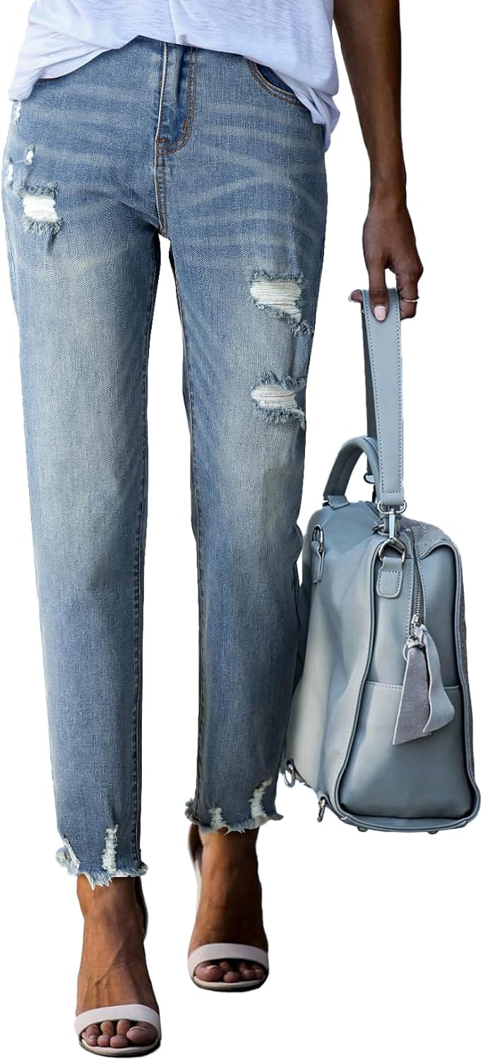 Thumbnail 6 de EVALESS High Waisted Ripped Jeans 2026