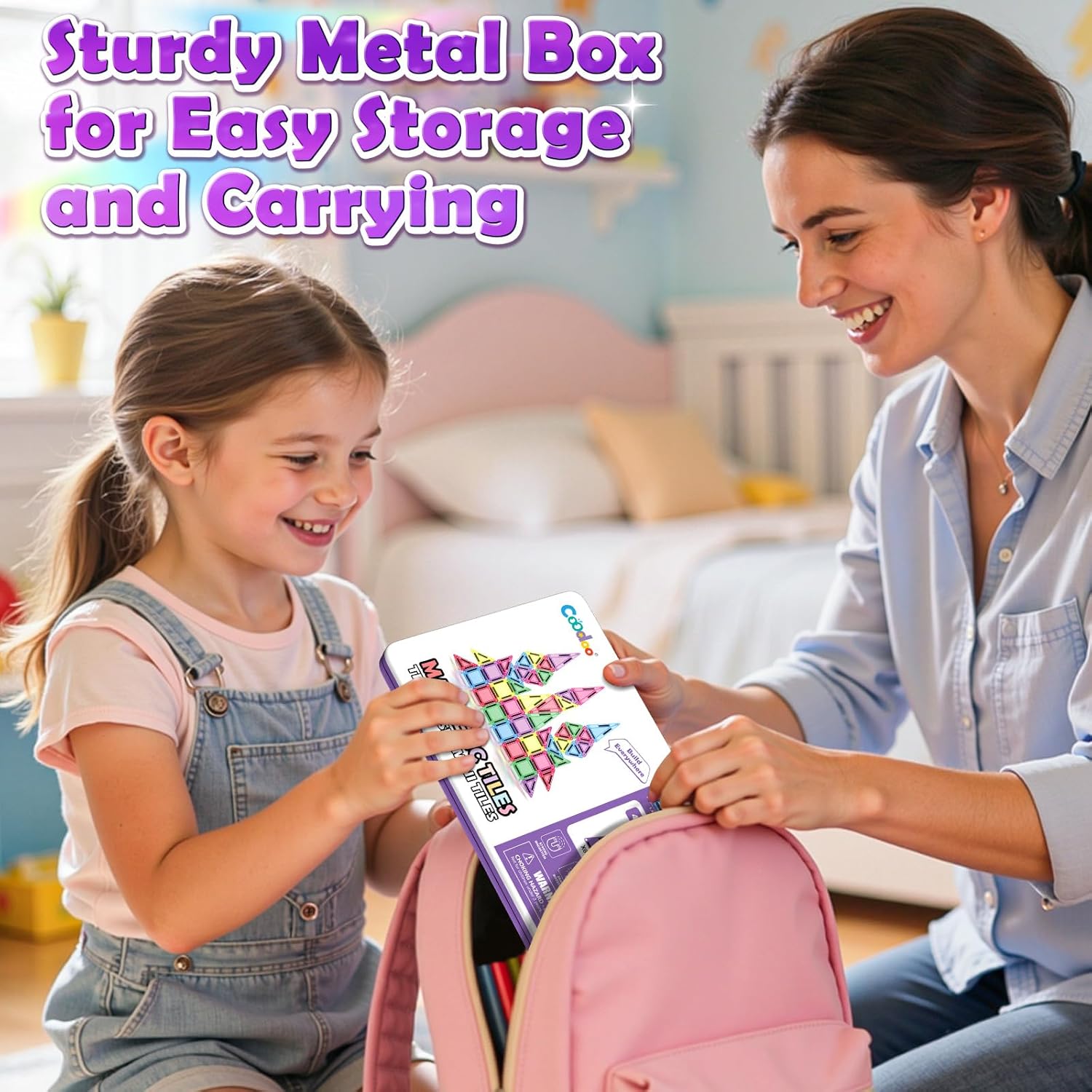 Thumbnail 1 de Magnetic Tiles Mini Travel Set for Kids