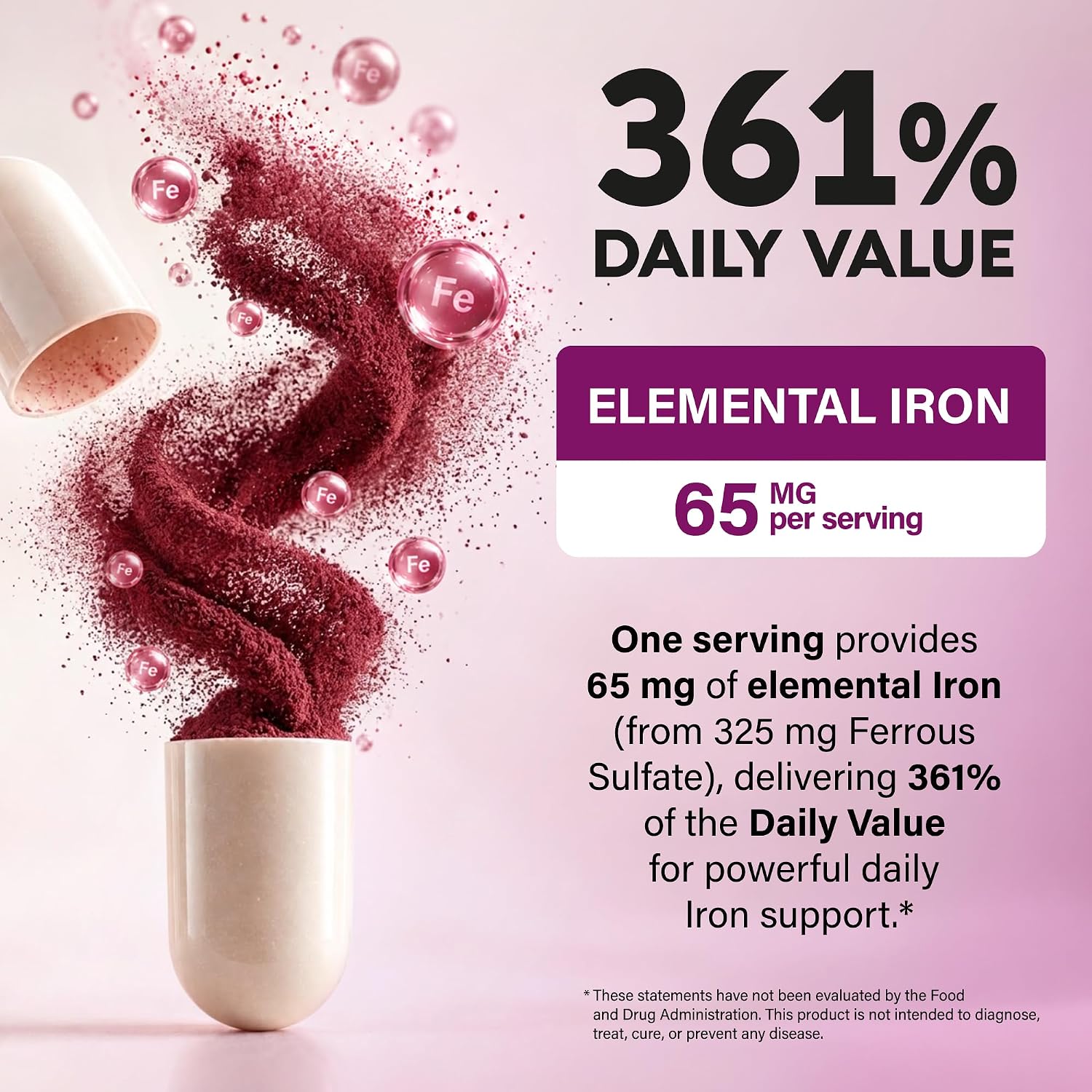 Thumbnail 6 de NUTRAHARMONY NH-IRNCPS60 Iron Supplement for Women, 65 mg Slow-Release