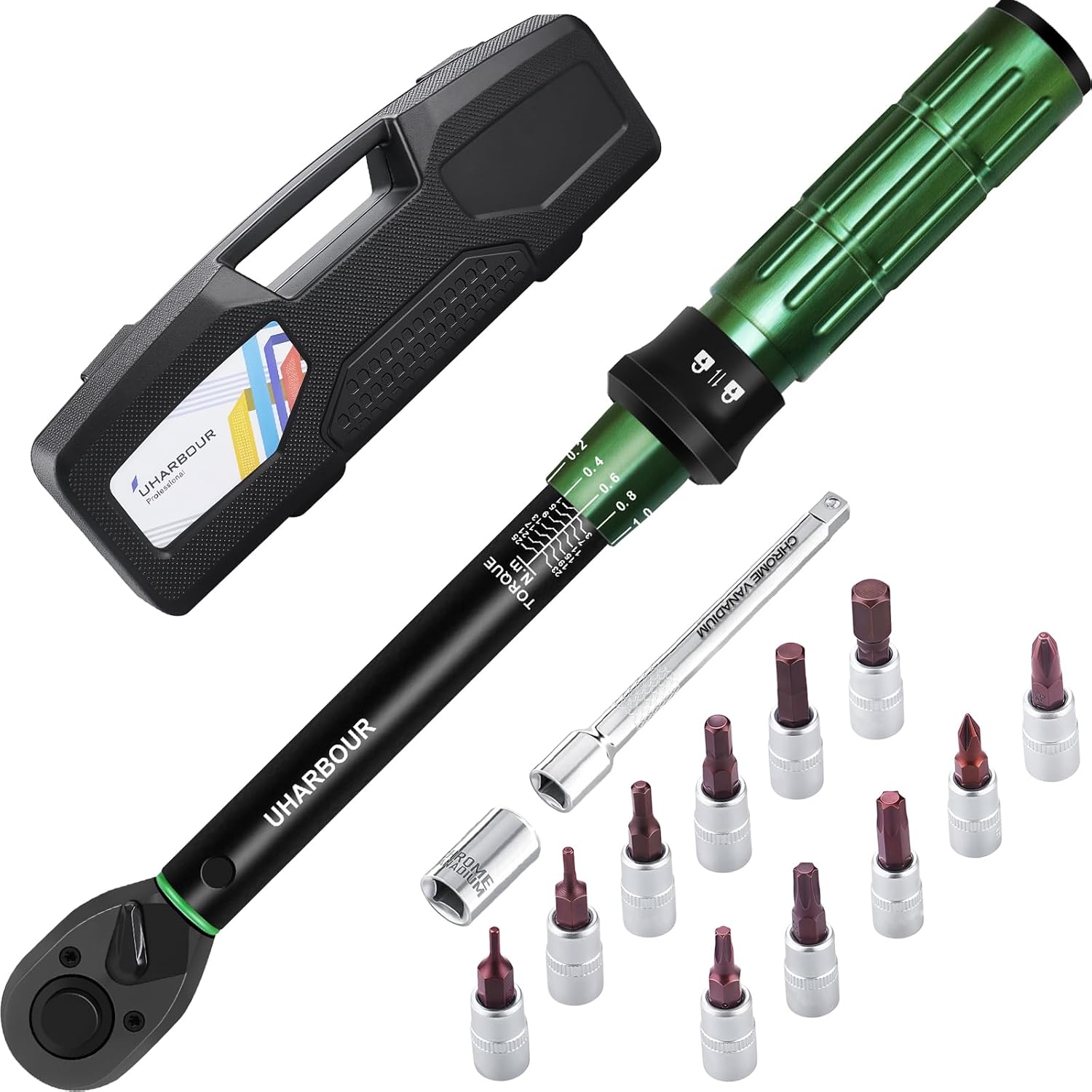 Detalle de Uharbour Torque Wrench 1/4 1–25 Nm