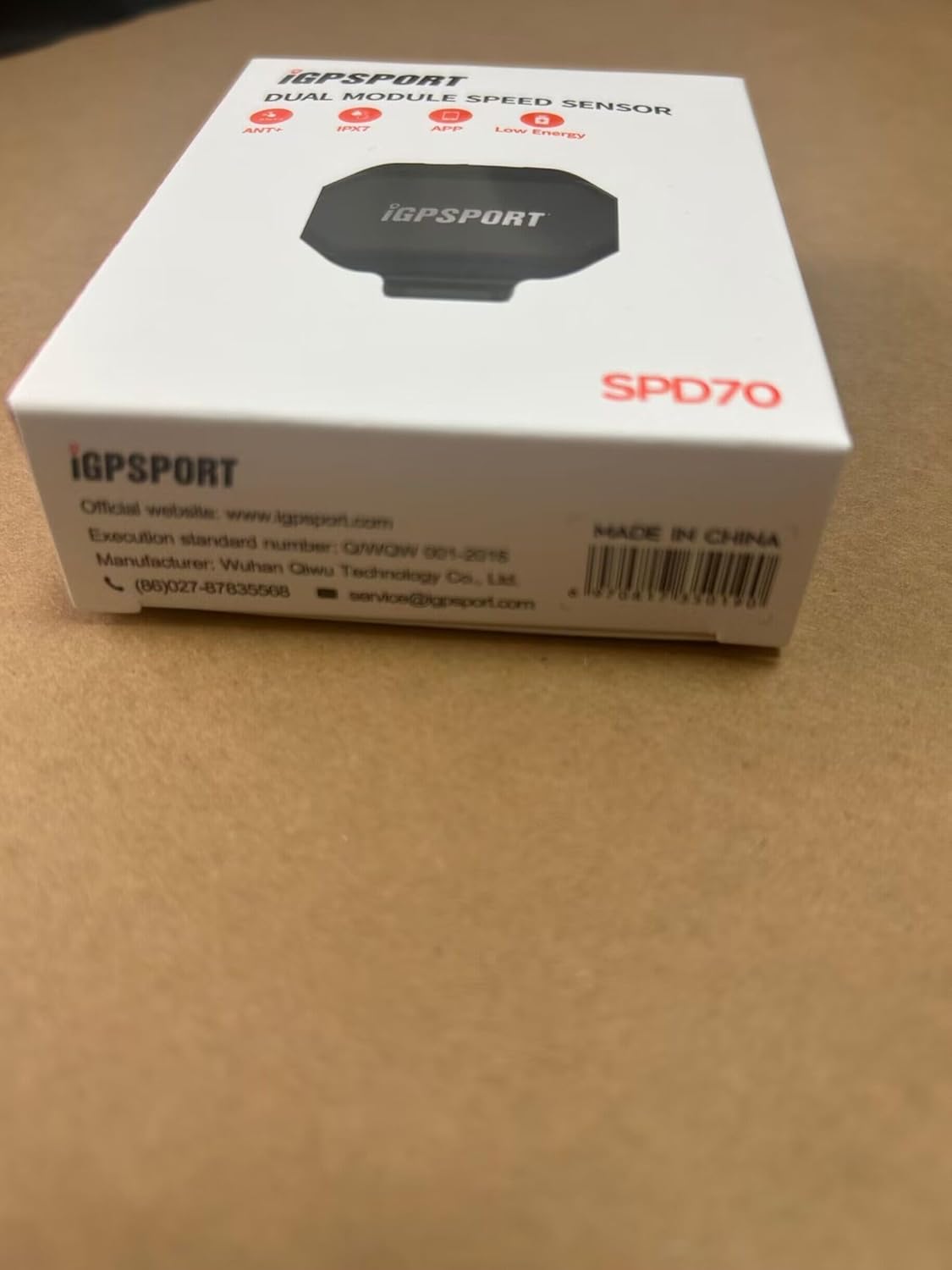 Thumbnail 1 de iGPSPORT SPD70: Sensore di velocità ANT+ e Bluetooth per ciclocomputer, montaggio senza magneti