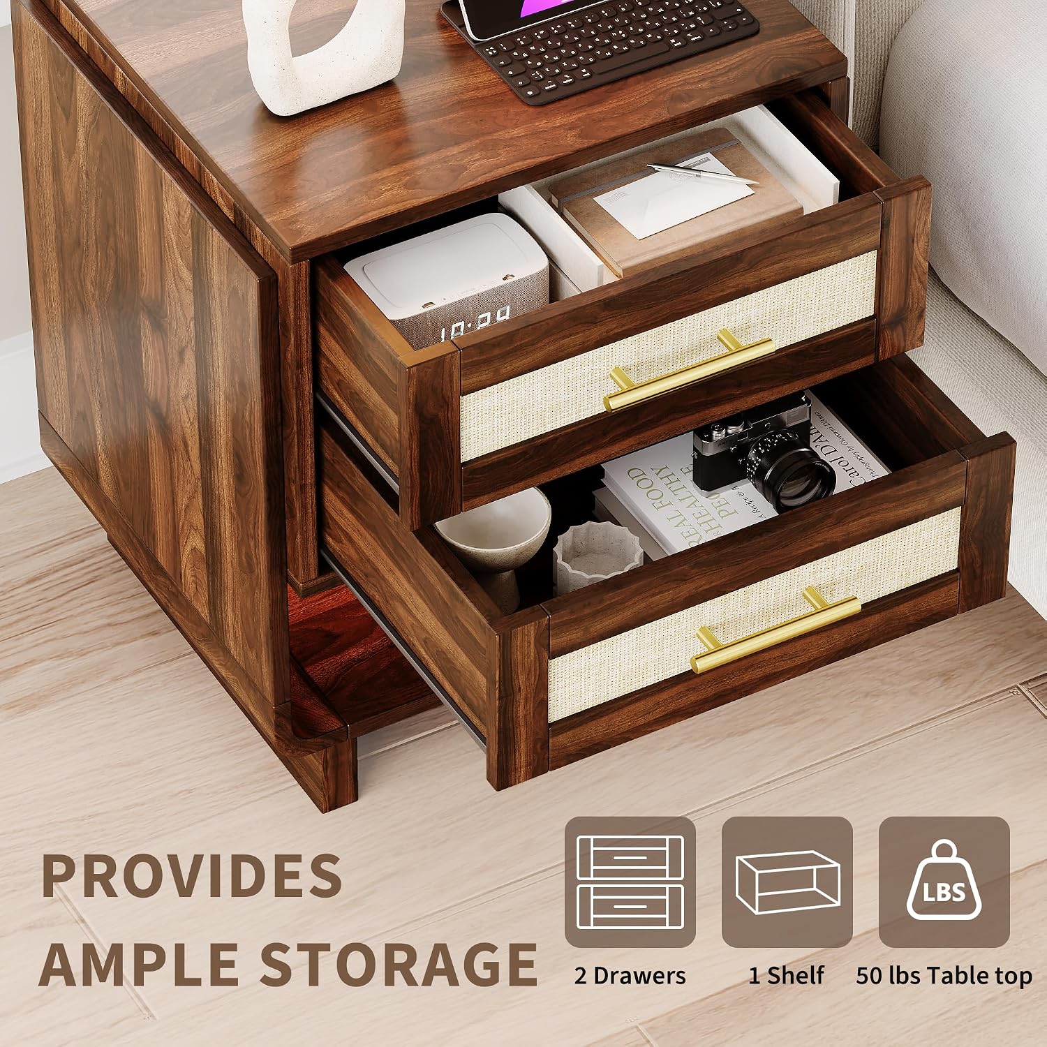 Detalle 2 de Feonase Nightstand, 18-Inch Wide