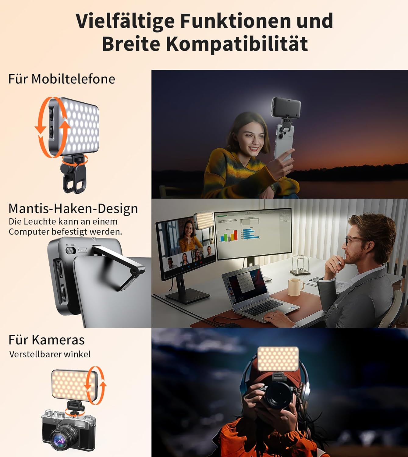Detalle de TONEOF 96 LED Handylicht tragbar