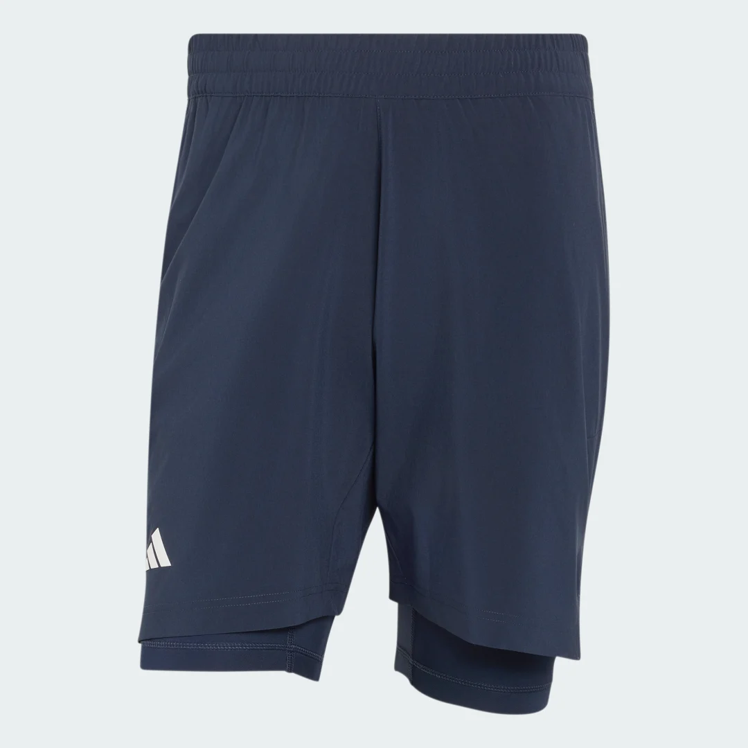 Thumbnail 3 de Conjunto de Pantalón Corto y Mallas de Tenis Climacool de Adidas - color Azul