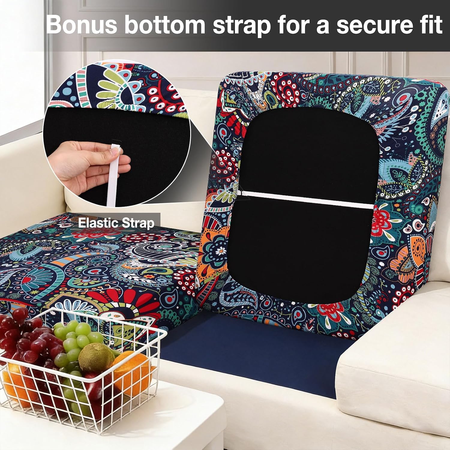 Thumbnail 3 de hyha 12-Piece Patio Cushion Covers, Stretch Fit with Elastic Bottom