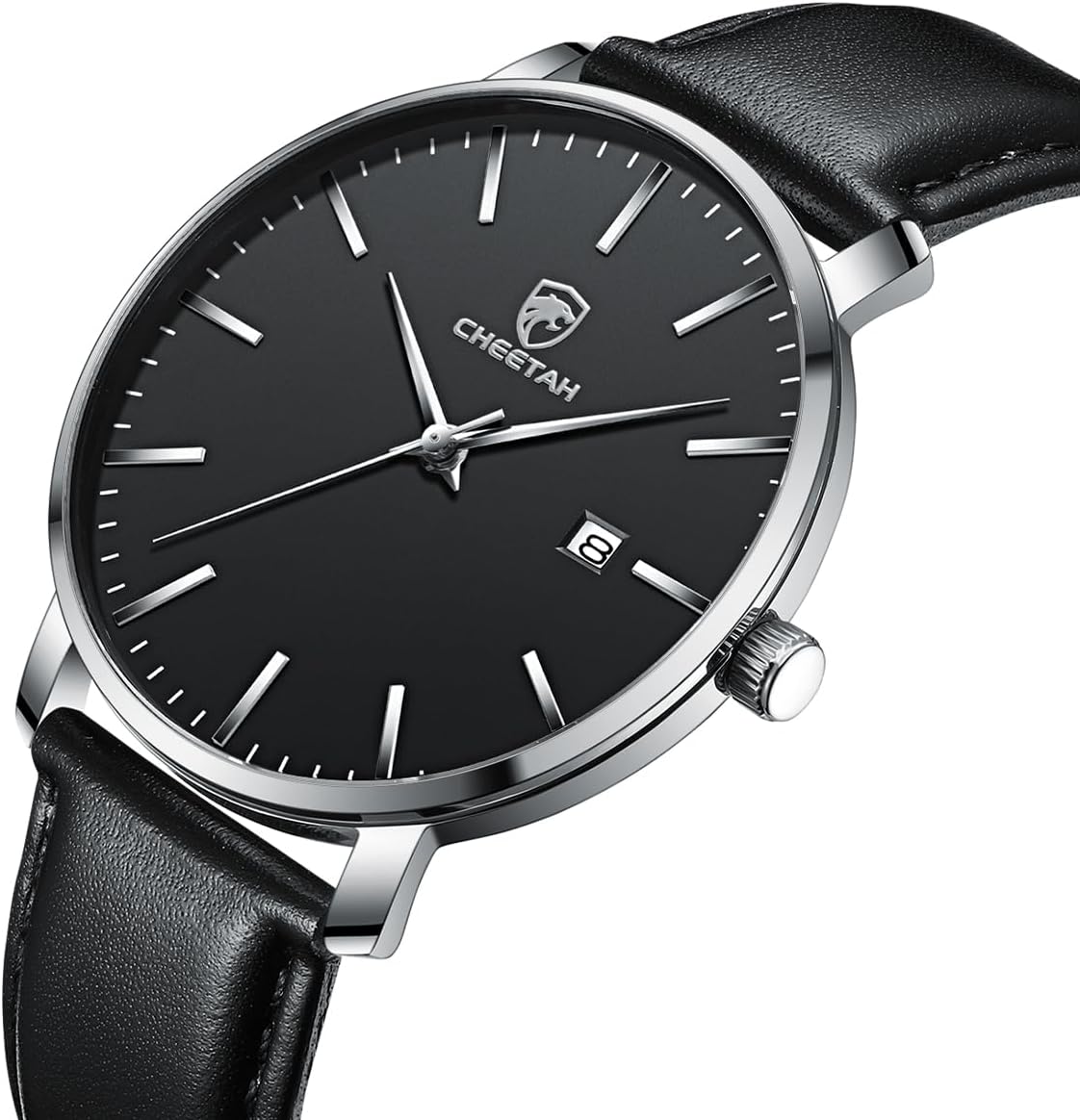 Thumbnail 1 de CHEETAH Minimalistische Herren-Uhr – Analog Quarz, 3 ATM, Lederarmband, Datum